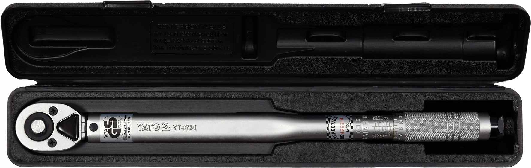 YATO YT-0760 KLUCZ DYNAMOMETRYCZNY 1/2'' 42-210 nm WZLIZKA CERTYFIKAT