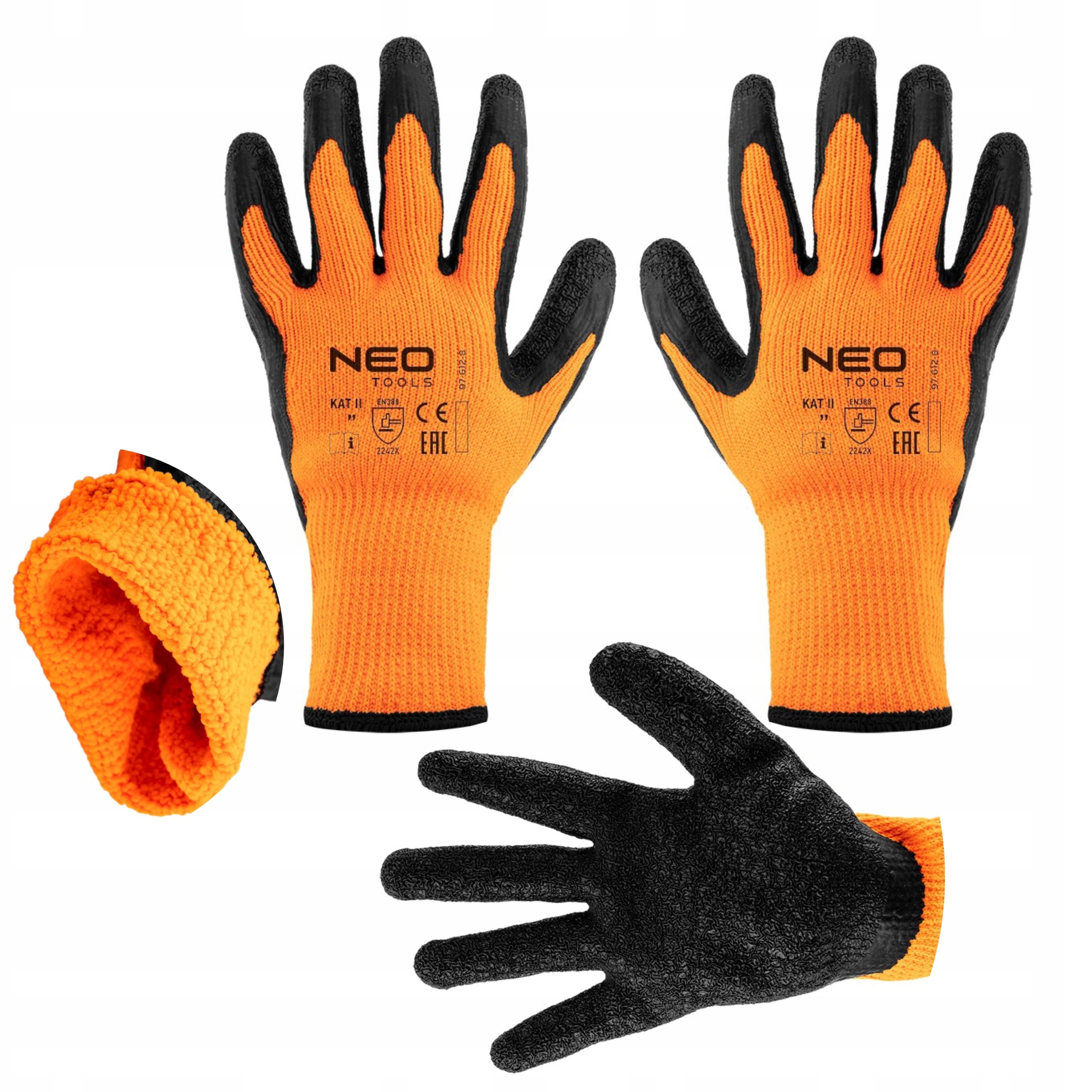 NEO RĘKAWICE ROBOCZE OCIEPLANE LATEKS 2242X R 8
