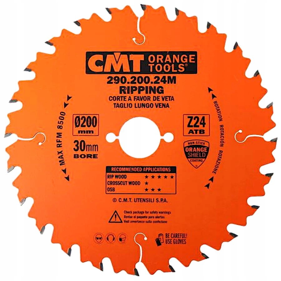 CMT PIŁA TARCZOWA TARCZA DO CIĘCIA WZDŁUŻNEGO DREWNA 200X30MM 290.200.24M