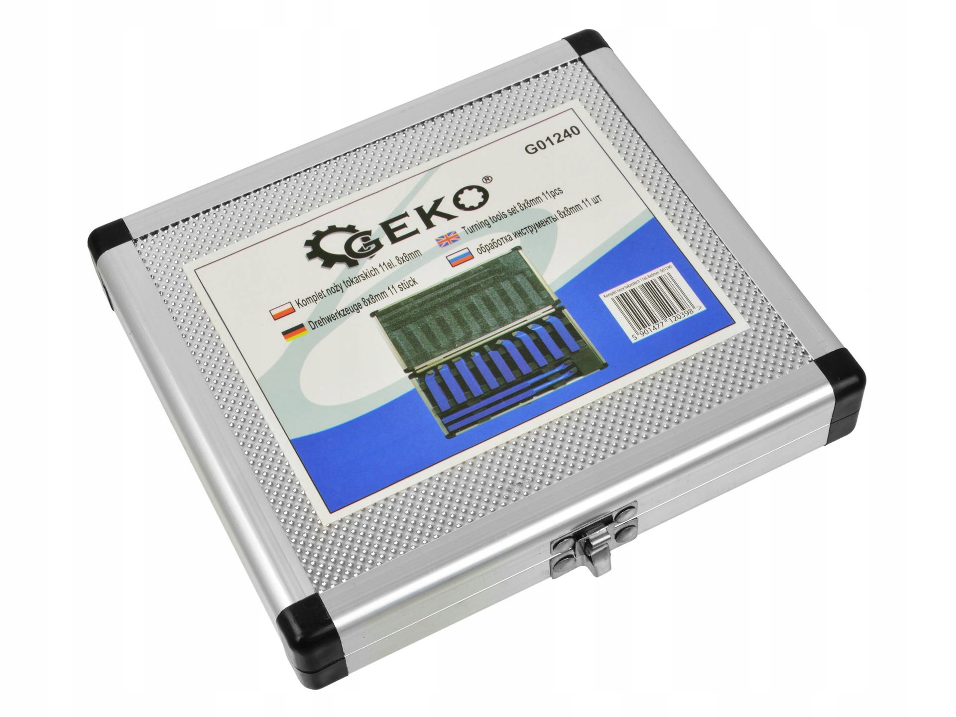GEKO ZESTAW KOMPLET NOŻY TOKARSKICH 11 SZTUK 8X8MM ALUMIN WALIZKA G01240