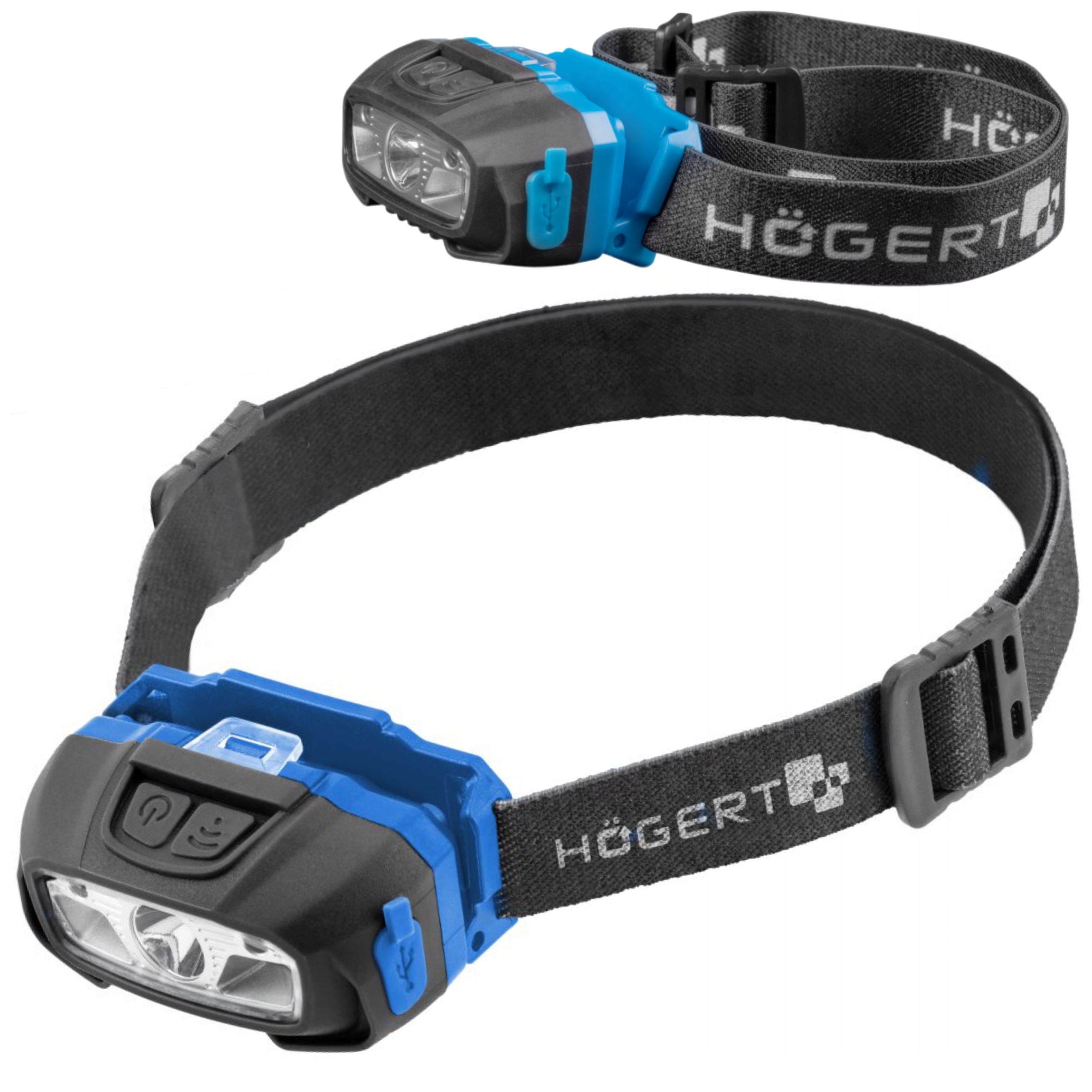 HOGERT LAMPA LATARKA CZOŁOWA LED AKUMULATOROWA ŁADOWANA USB CZUJNIK RUCHU