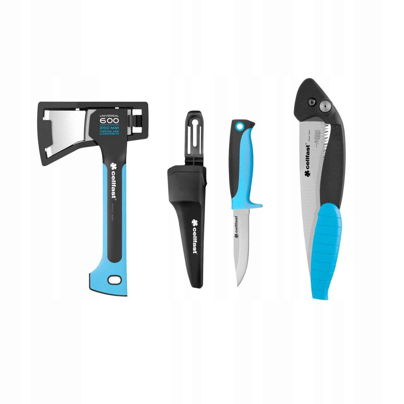 CELLFAST ZESTAW KEMPINGOWY NÓŻ SIEKIERA U600 PIŁA SKŁADANA ENERGO 42-104