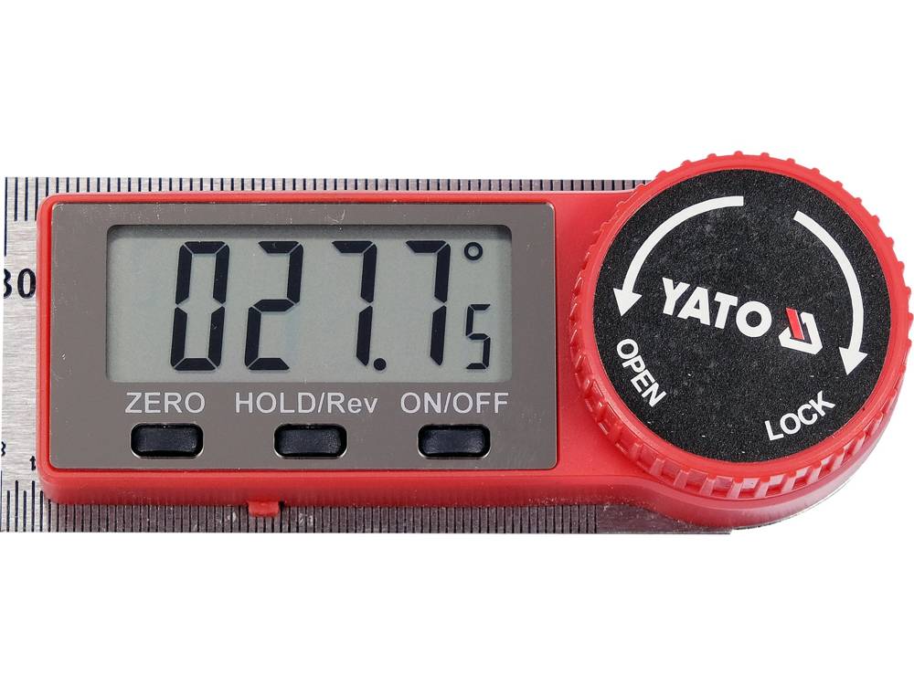 YATO KĄTOMIERZ ELEKTRONICZNY CYFROWY WYŚWIETLACZ LCD 300MM 360° YT-71004
