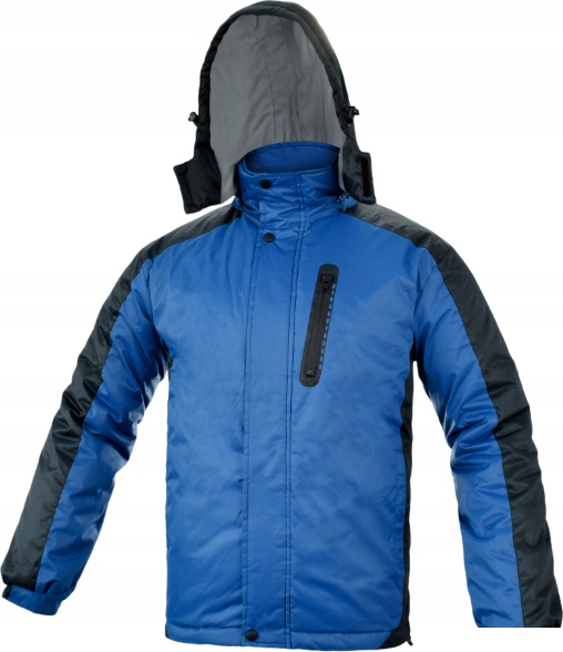KURTKA ROBOCZA OCIEPLANA ZIMOWA Z KAPTUREM BLUE BLACK BHP Topjack r. M