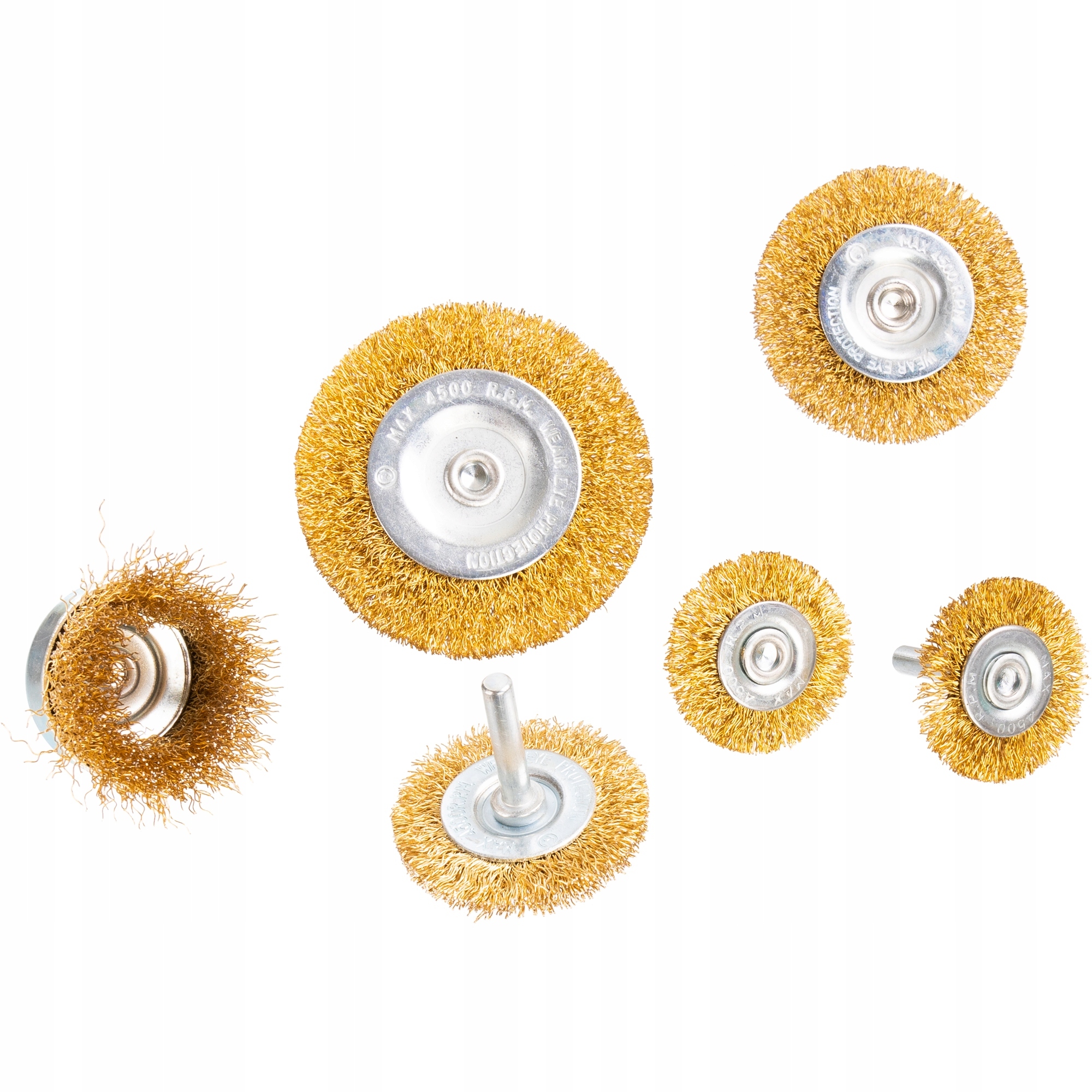 ZESTAW 6 SZCZOTEK TARCZOWYCH DRUCIANYCH DO WIERTARKI MOSIĄDZ C4302 RICHMANN