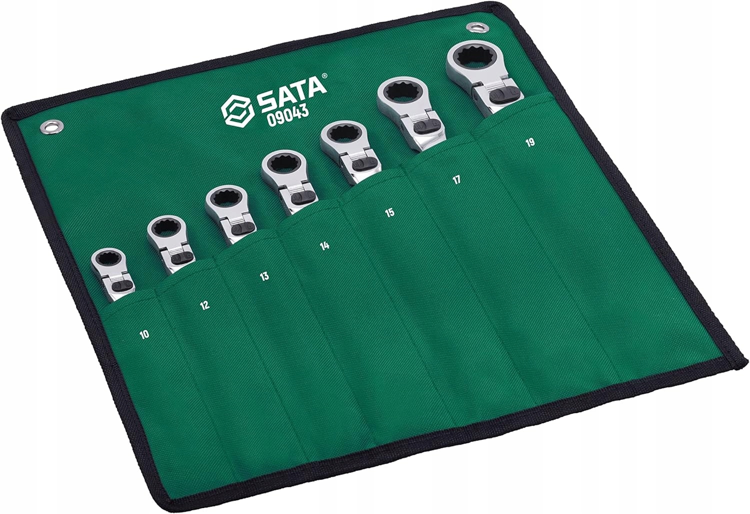 SATA 7 KLUCZY PŁASKO-OCZKOWYCH ŁAMANYCH Z GRZECHOTKĄ I BLOKADĄ ST09043SJ