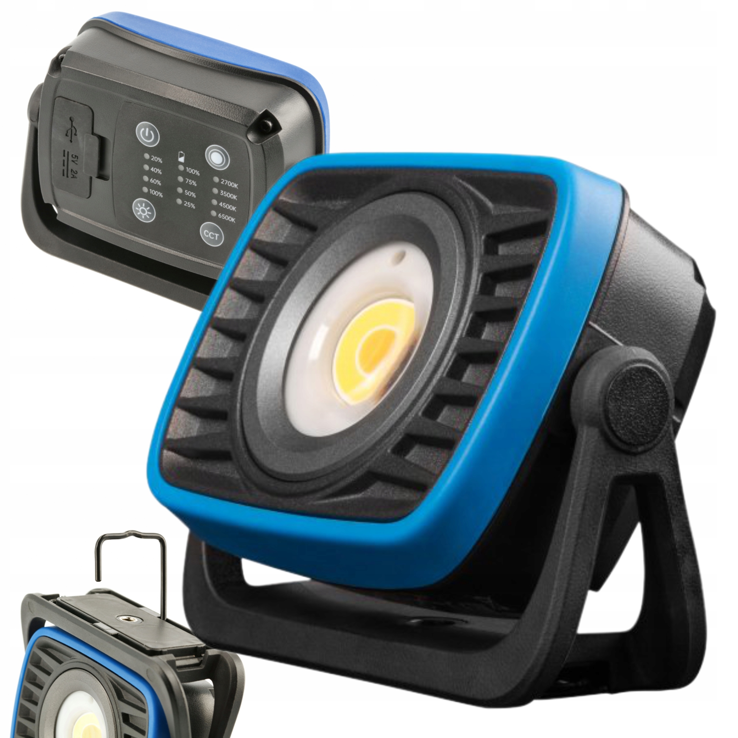 HOEGERT LAMPA REFLEKTOR ROBOCZY NAŚWIETLACZ 1500LM 4BARWY IK07 IPX4 HT1E431