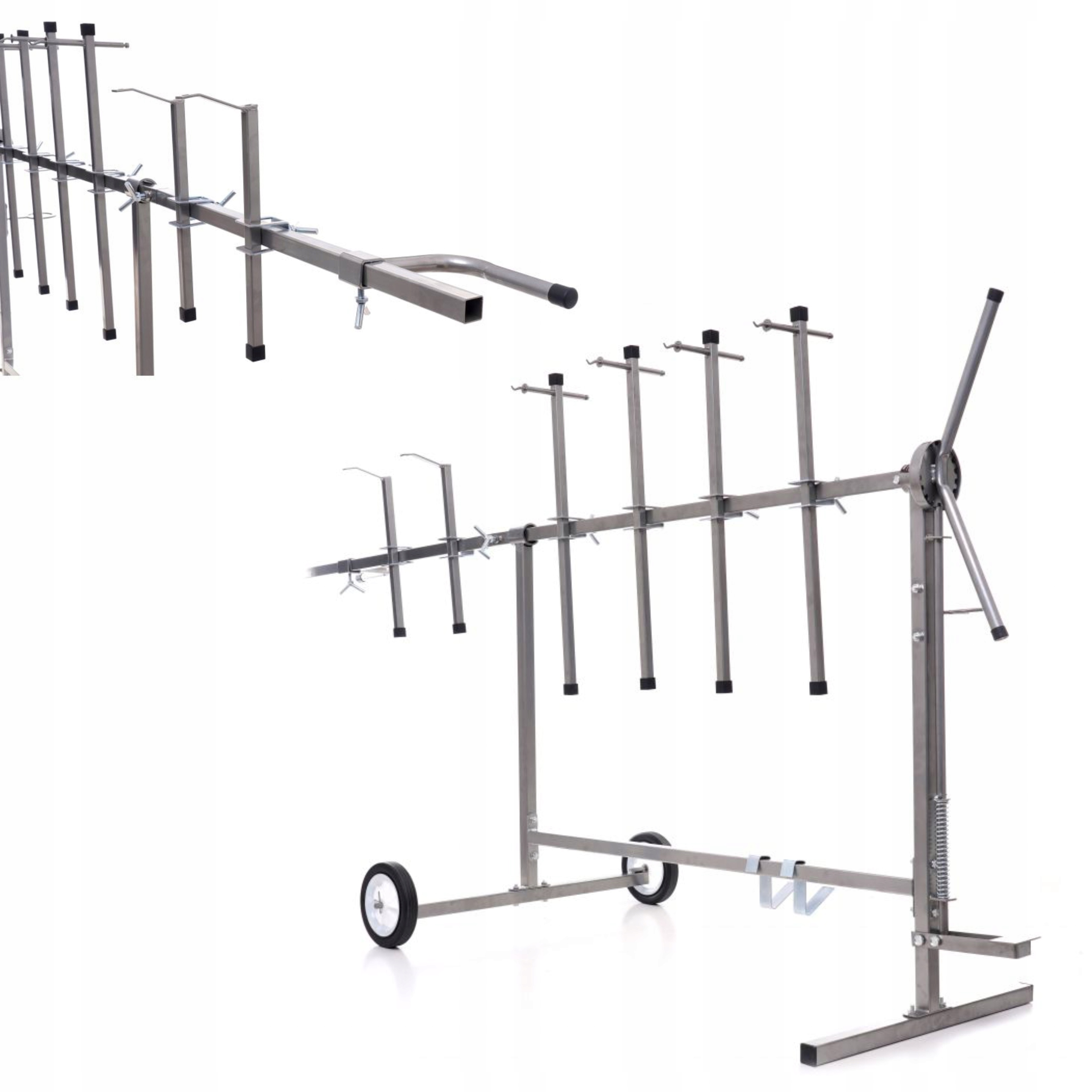 STOJAK LAKIERNICZY MALARSKI OBROTOWY KOŁA 6x RAMIONA DO MALOWANIA KAROSERII