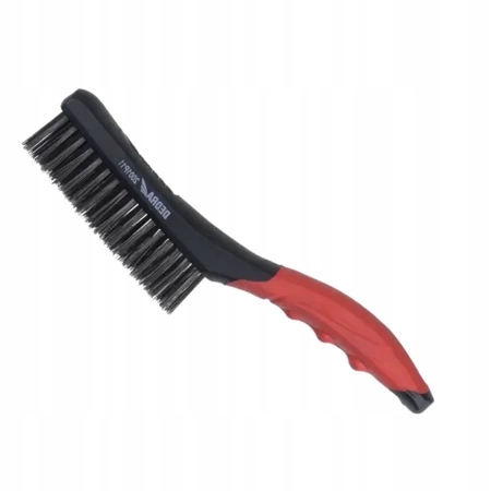 DEDRA SZCZOTKA DRUCIANA 4 RZĘDOWA STAL 260MM DWUMAT UCHWYT 2001P11