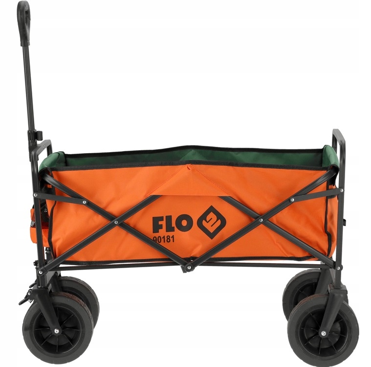 FLO WÓZEK OGRODOWY TRANSPORTOWY TURYSTYCZNY SKŁADANY SZEROKIE OPONY 100KG