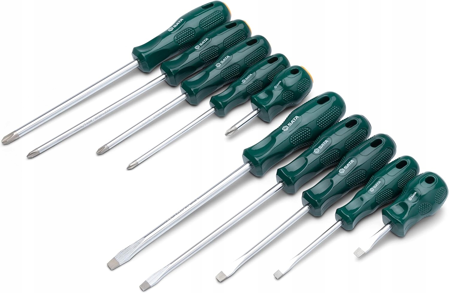 SATA ZESTAW WKRĘTAKI ŚRUBOKRĘTY 10 SZT. WYKRĘTAKÓW WALIZKA 09304ESJ