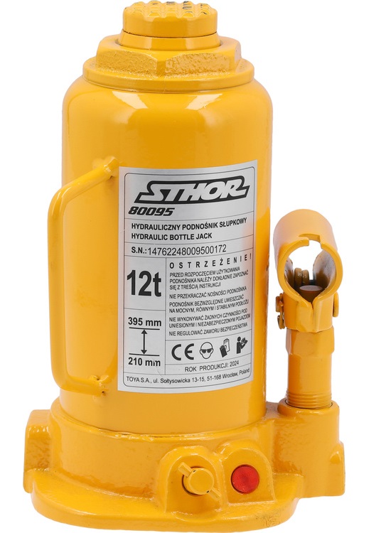 PODNOŚNIK HYDRAULICZNY SŁUPKOWY BUTELKOWY SAMOCHODOWY LEWAREK 12 TON 80095