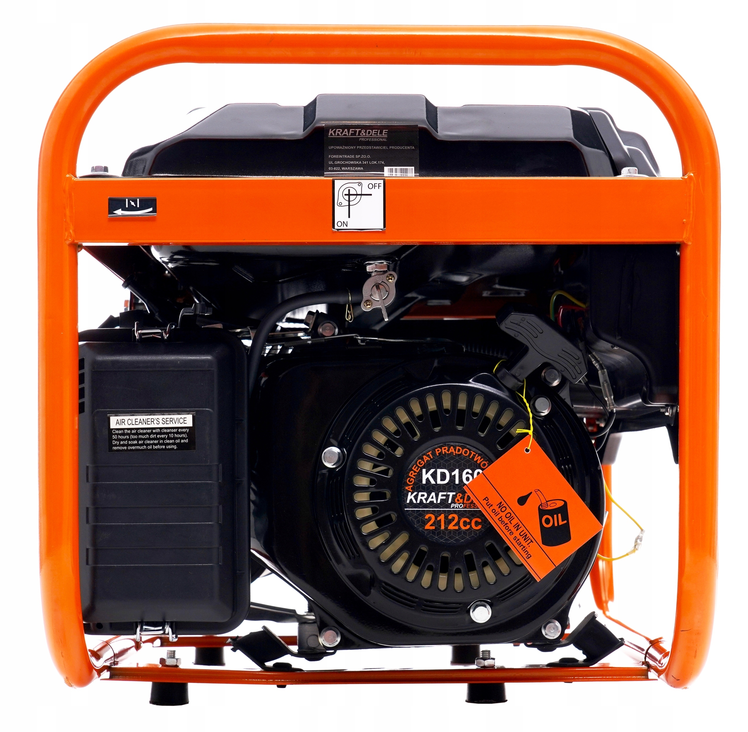 AGREGAT PRĄDOTWÓRCZY GENERATOR PRĄDU PRZENOŚNY JEDNOFAZOWY 3500 BENZYNA AVR