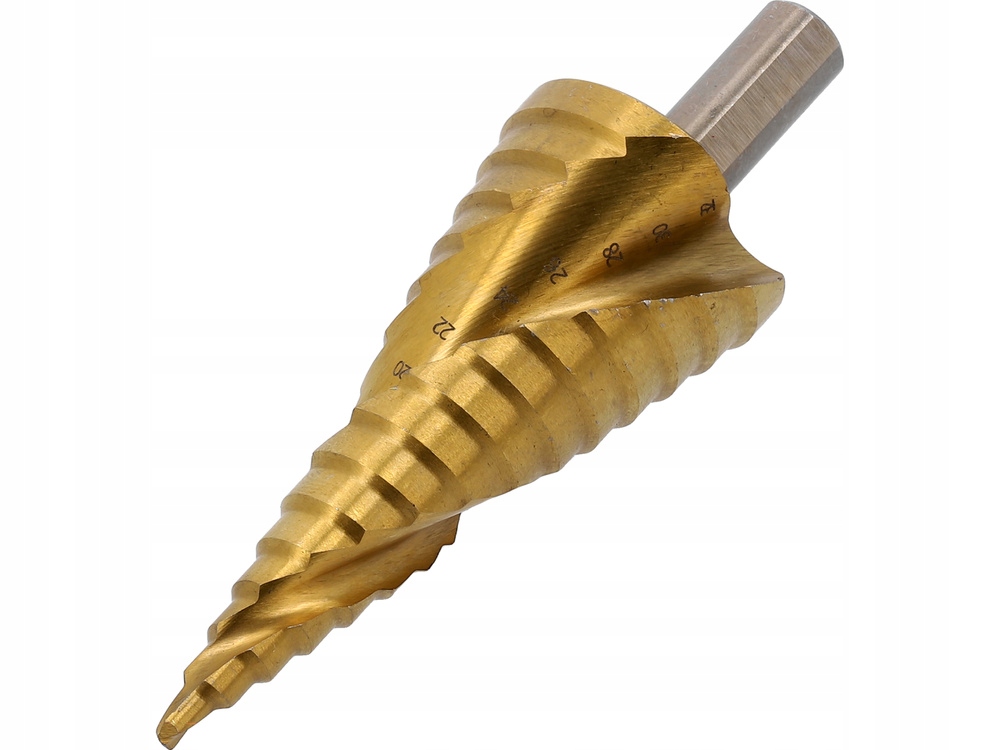 WIERTŁO STOPNIOWE SPIRALNE DO METALU 4-32MM CHOINKOWE STOŻKOWE HSS YT-44748