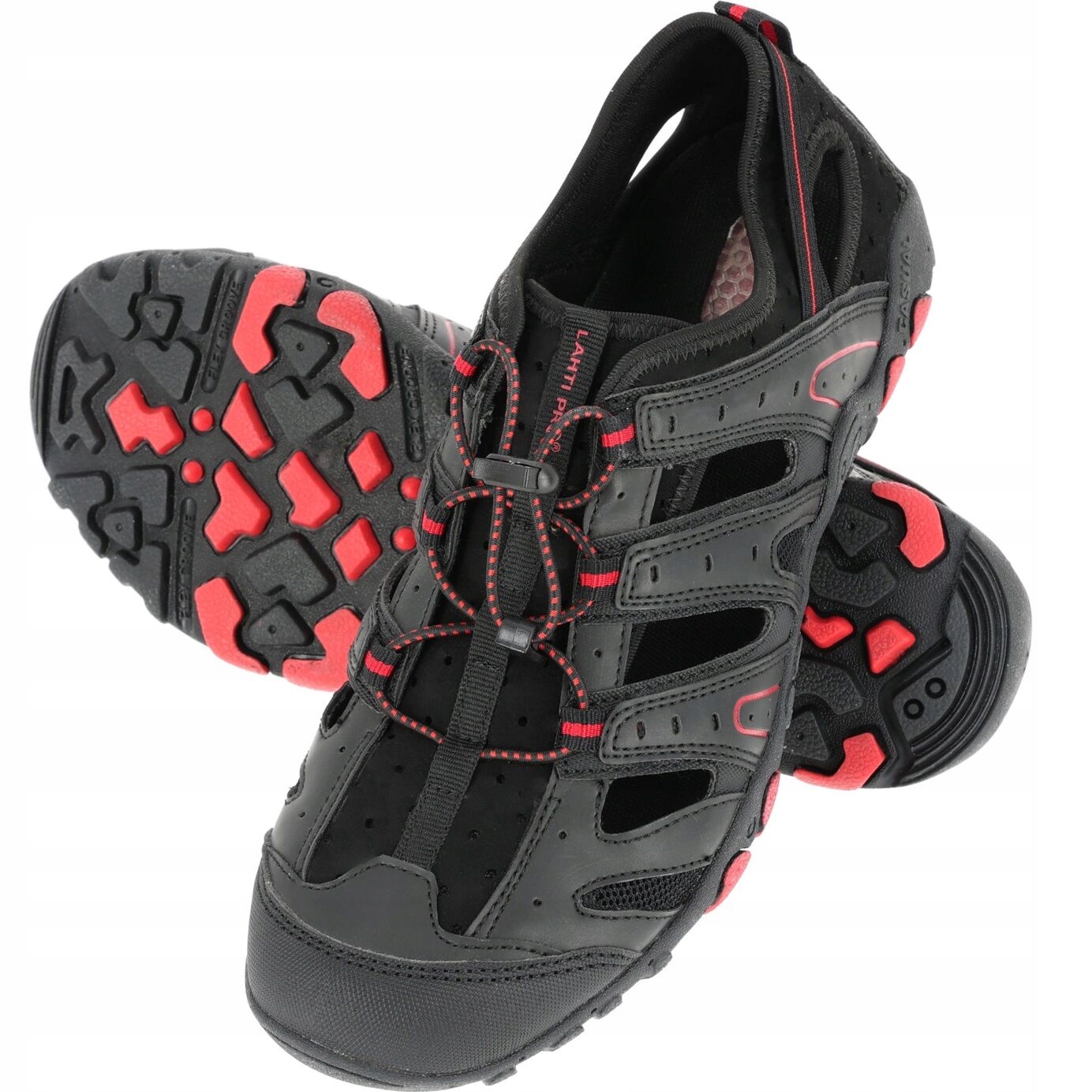 LAHTI PRO BUTY ROBOCZE SANDAŁY TREKKINGOWE PU/DZIANINA CZARNO-CZER roz. 42
