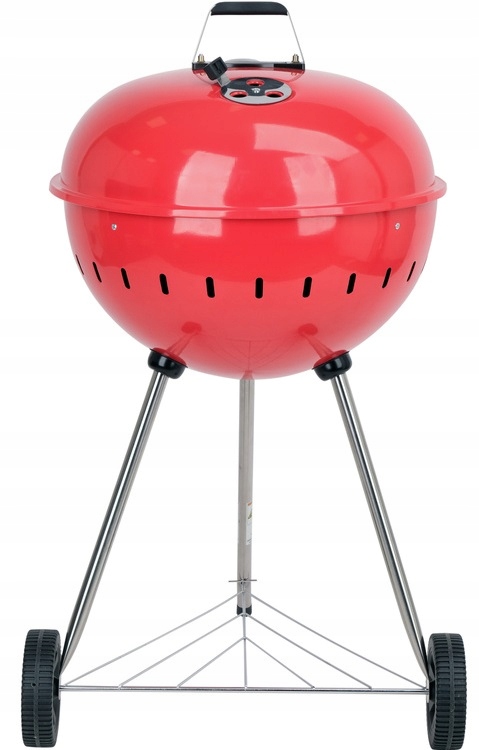YATO GRILL OGRODOWY WĘGLOWY OKRĄGŁY Z POKRYWĄ RUSZT 54cm STALOWY CZERWONY