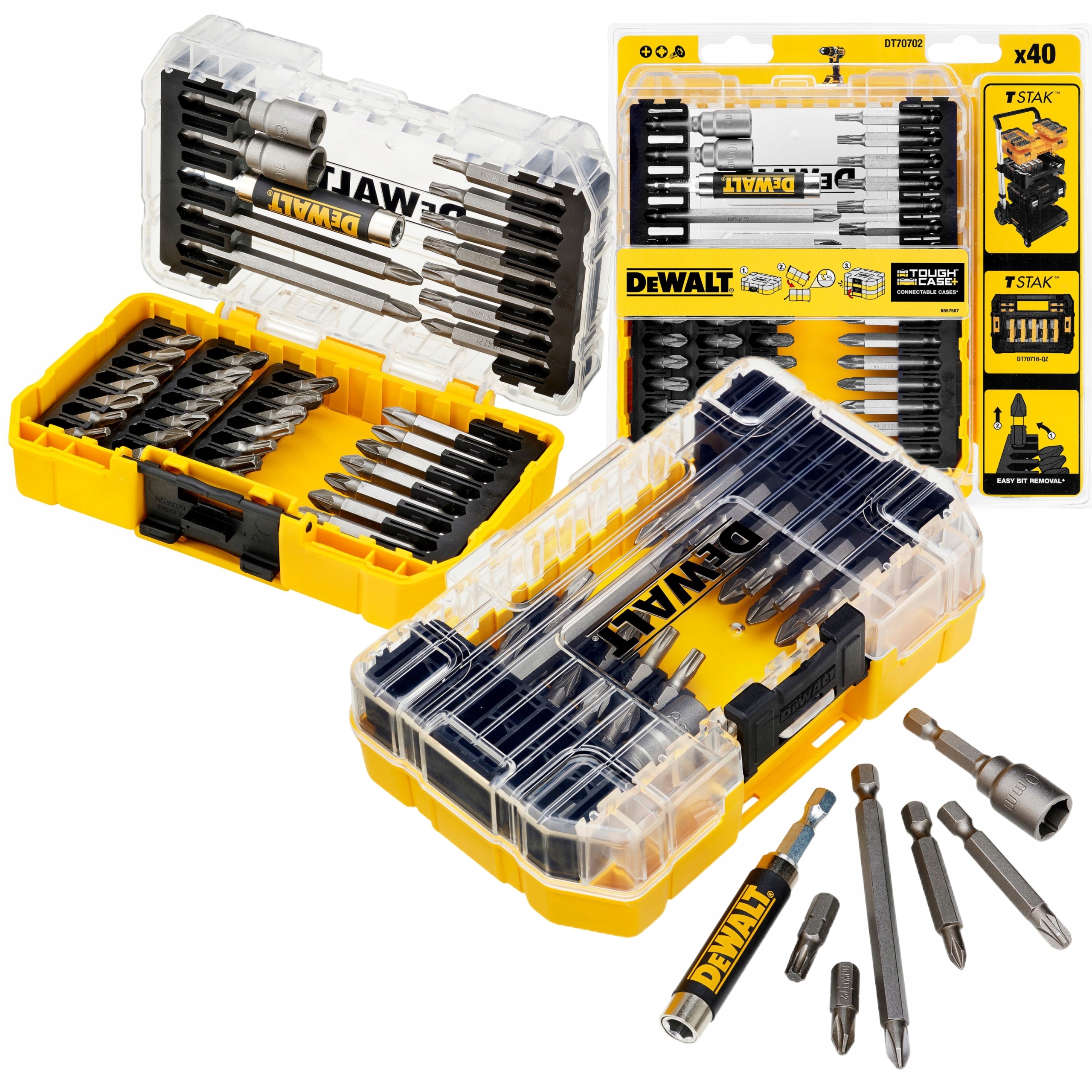 DEWALT ZESTAW BITÓW KOŃCÓWEK DO WKRĘCANIA PHILIPS POZIDRIV TORX DT70702