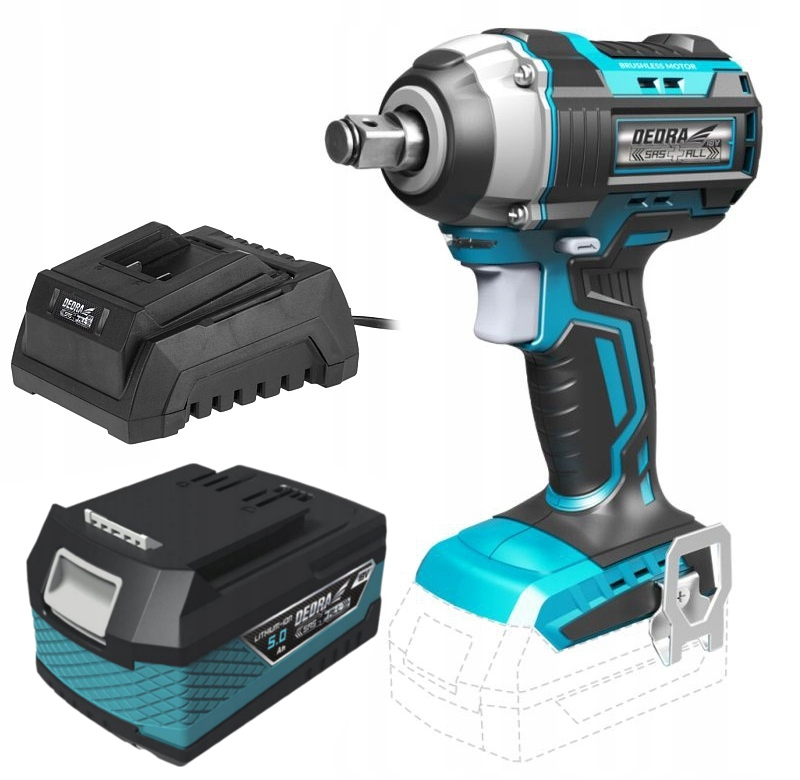 DEDRA DED7146 KLUCZ UDAROWY akumulatorowy 18V +5Ah
