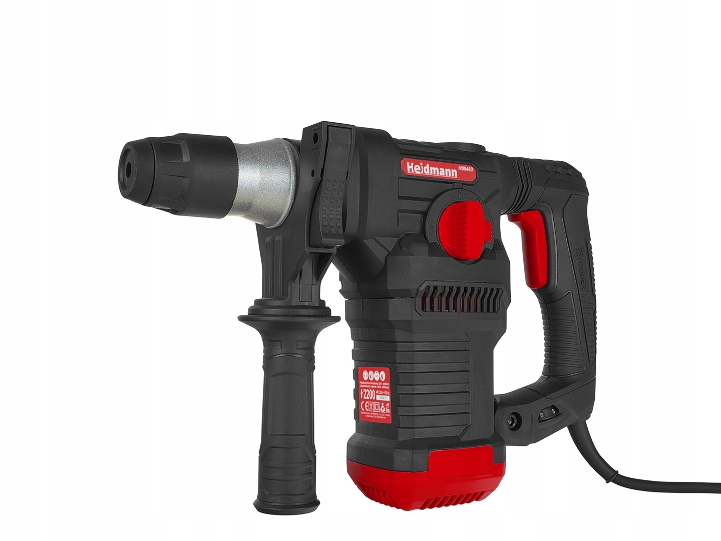 GEKO WIERTARKA MŁOTOWIERTARKA MŁOT UDAROWY SDS+ Z UCHWYTEM 2200W H00483