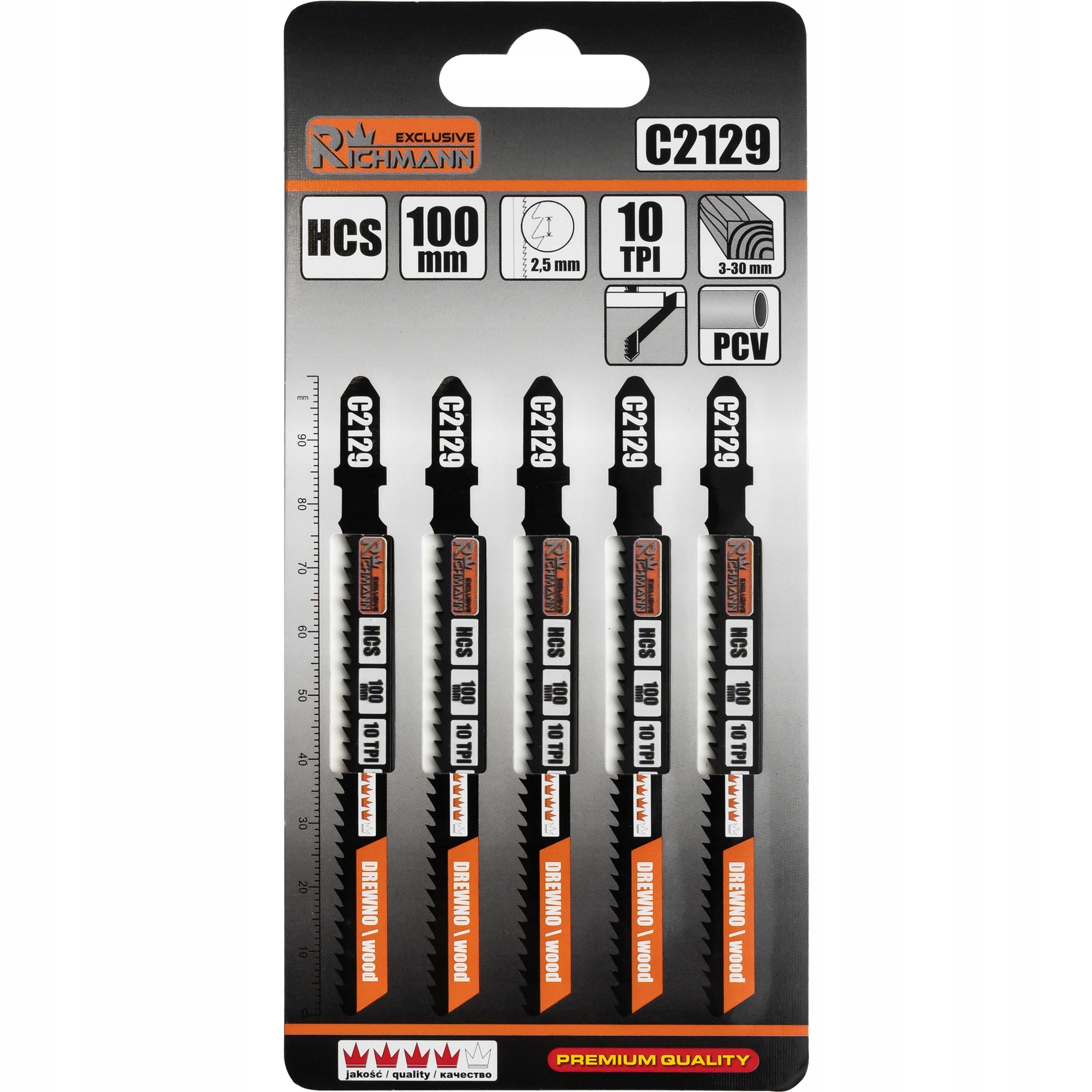 C2129 BRZESZCZOT WYRZYNA DREWNO T HCS 100MM 10TPI CZYSTE CIĘCIE T101B 5SZT