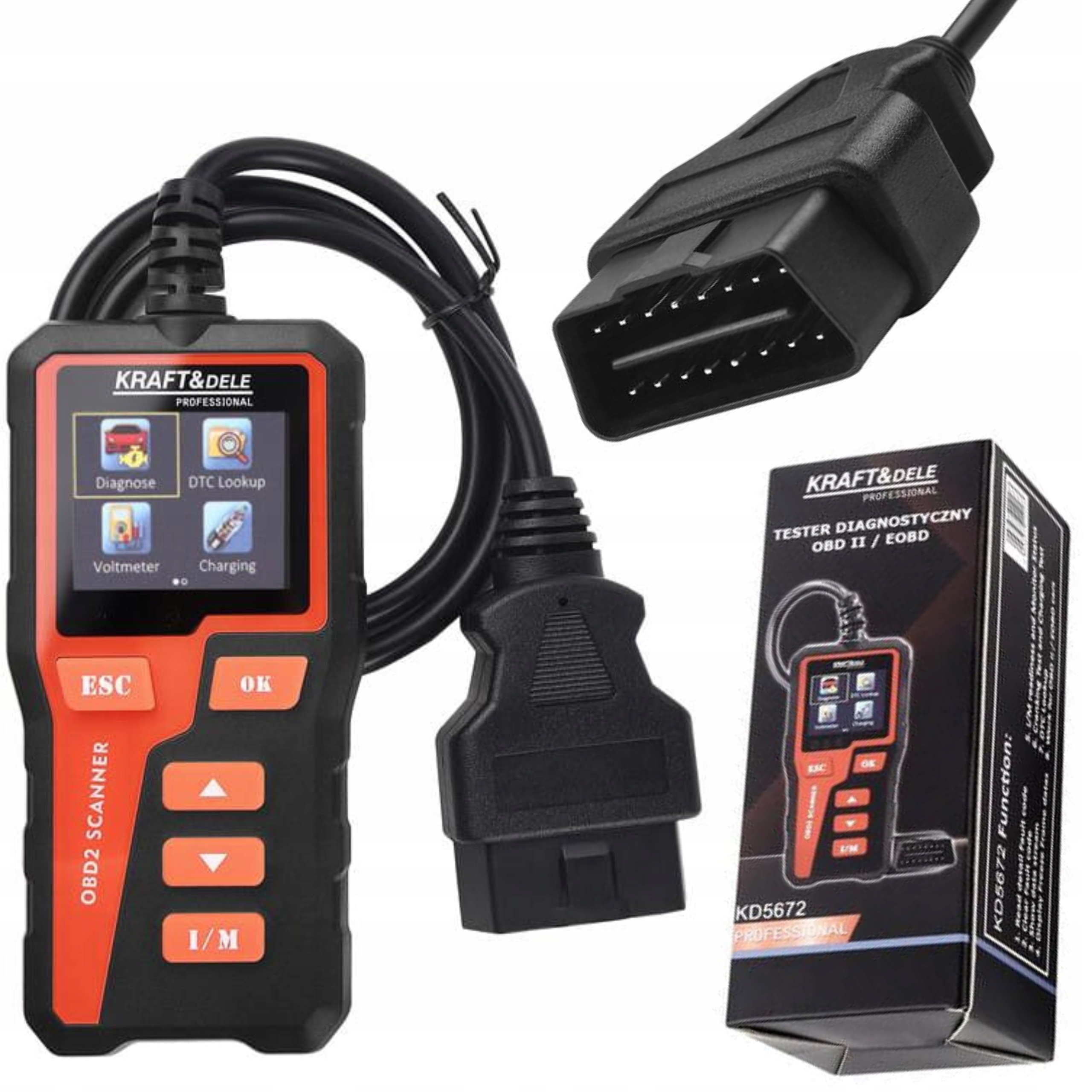 KRAFT&DELE SOLIDNY TESTER DIAGNOSTYCZNY OBD II/EOBD KD5672
