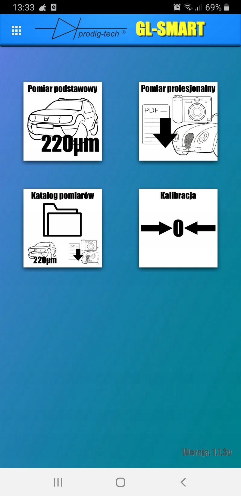 MIERNIK TESTER grubości lakieru GL-SMART-2 ANDROID