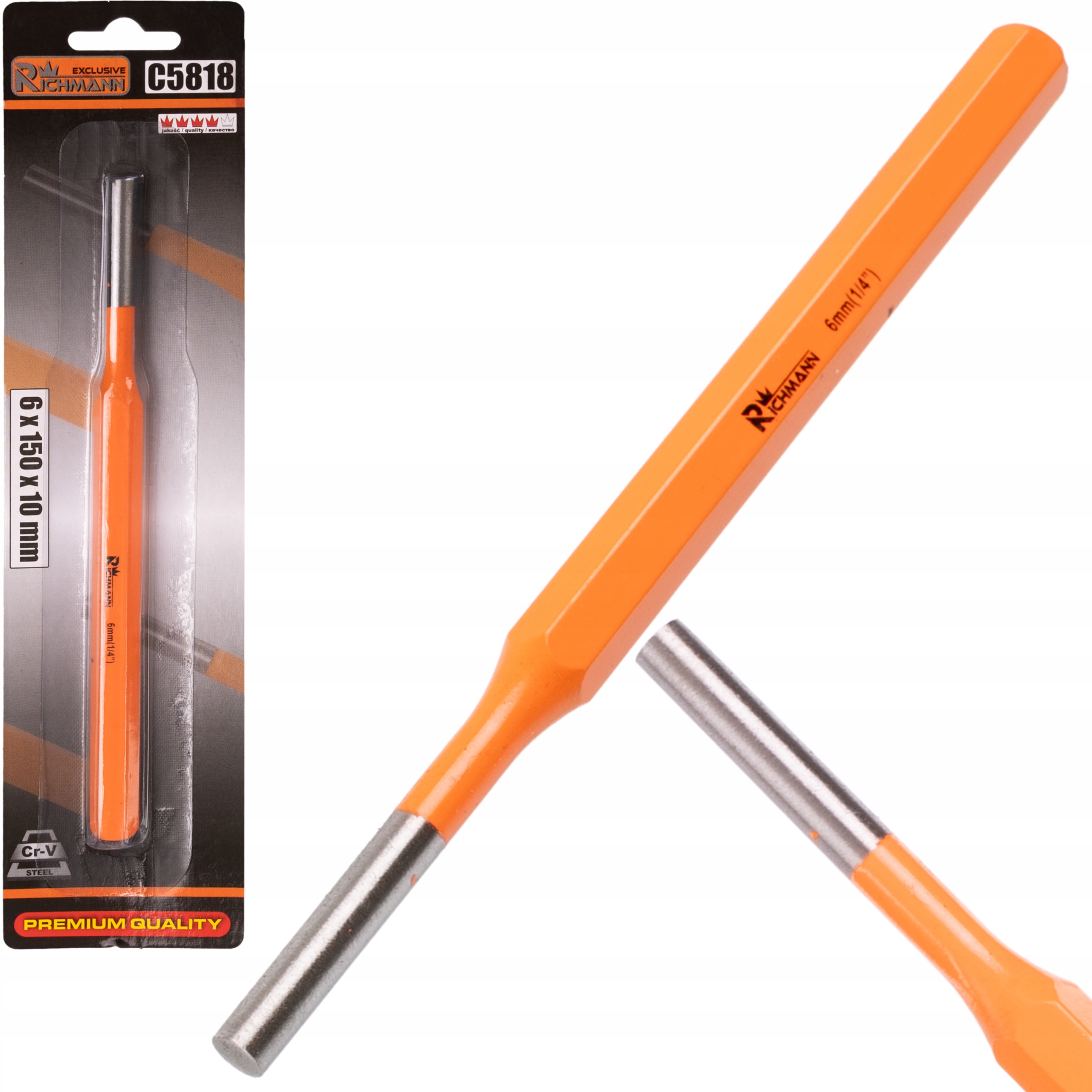 C5818 WYBIJAK ŚLUSARSKI O WYMIARACH 6 X 150 X 8 MM