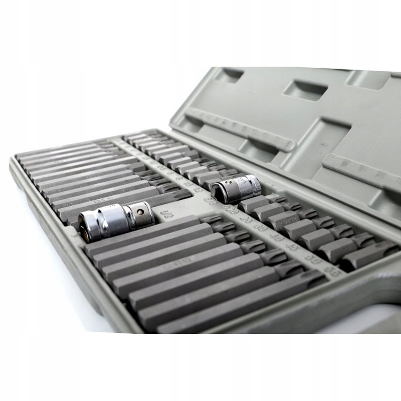 ZESTAW BITÓW KLUCZY IMBUS SPLINE TORX 40 el BITY WALIZKA+ADAPTERY 1/2, 3/8
