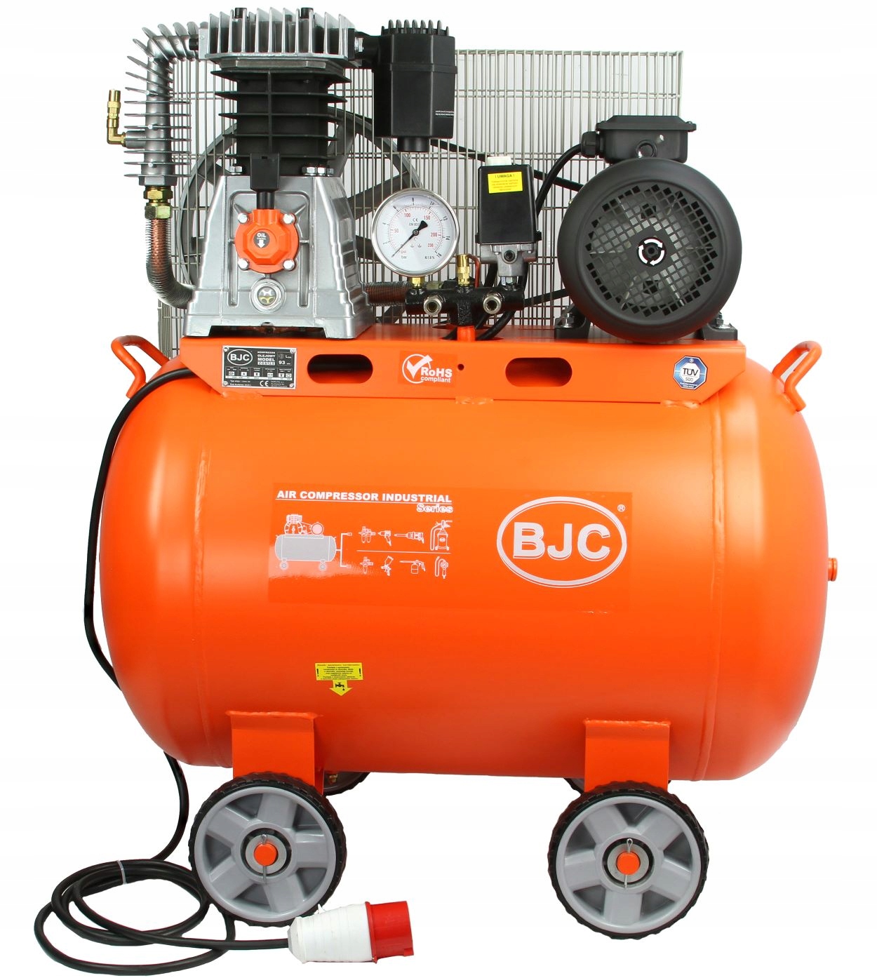 KOMPRESOR 4 kW / 5,5 KM 2 TŁOK 400V ZBIORNIK 200L Z2090 10 Bar BJC B88030