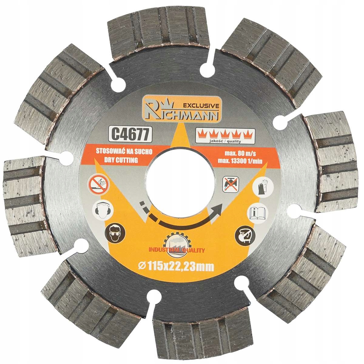 C4677 RICHMANN TARCZA DIAMENTOW DO CIĘCIA BETONU ZBROJONEGO NA SUCHO 115 MM