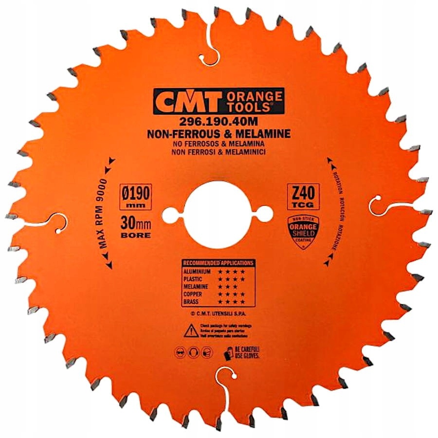 CMT PIŁA MATERIAŁÓW NIEŻELAZNYCH PŁYT LAMINOWANYCH 190X30MM 40Z 296.190.40M