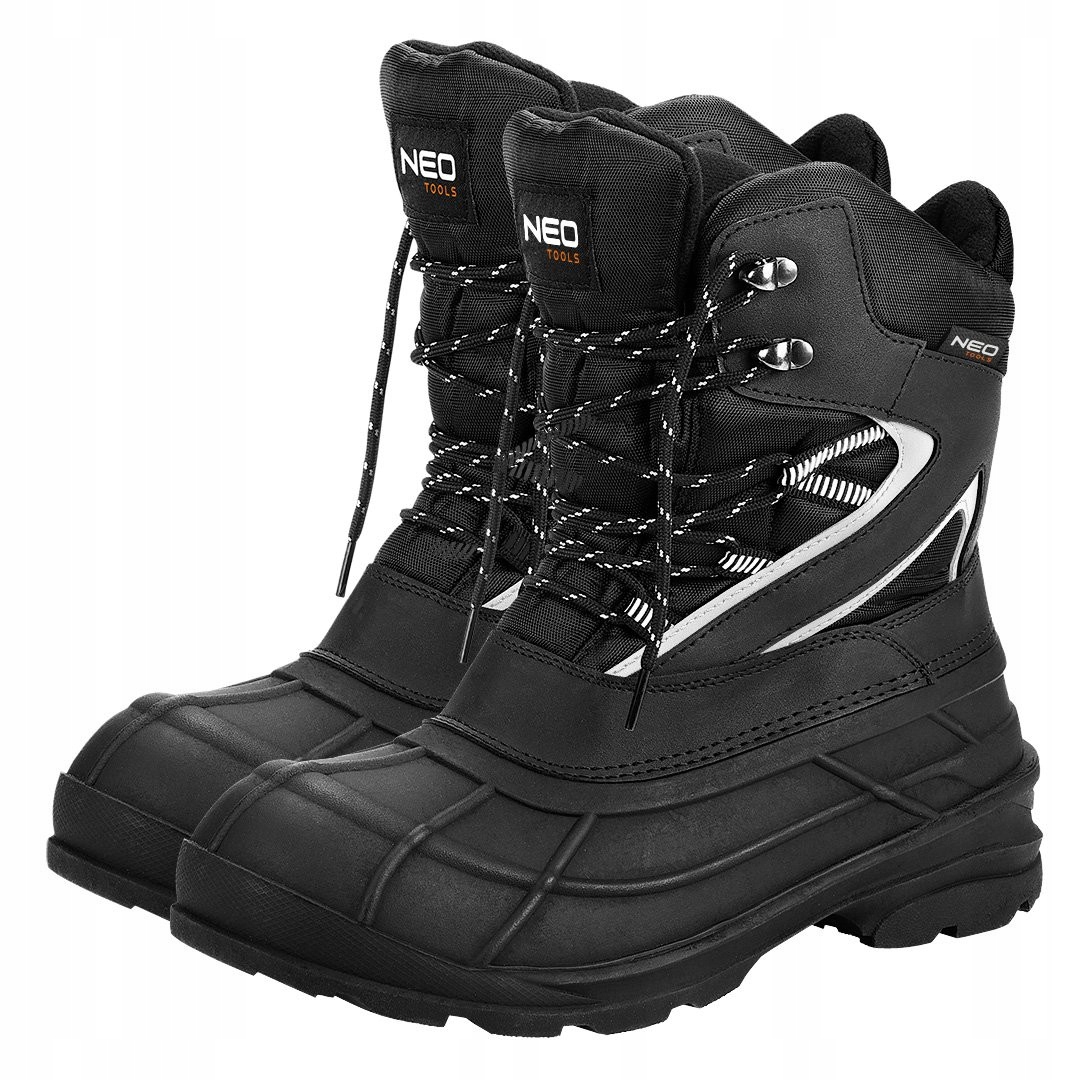NEO BUTY ROBOCZE ŚNIEGOWCE MĘSKIE WSUWANE CIEPŁE WYSOKIE Z ODBLASKIEM R. 44