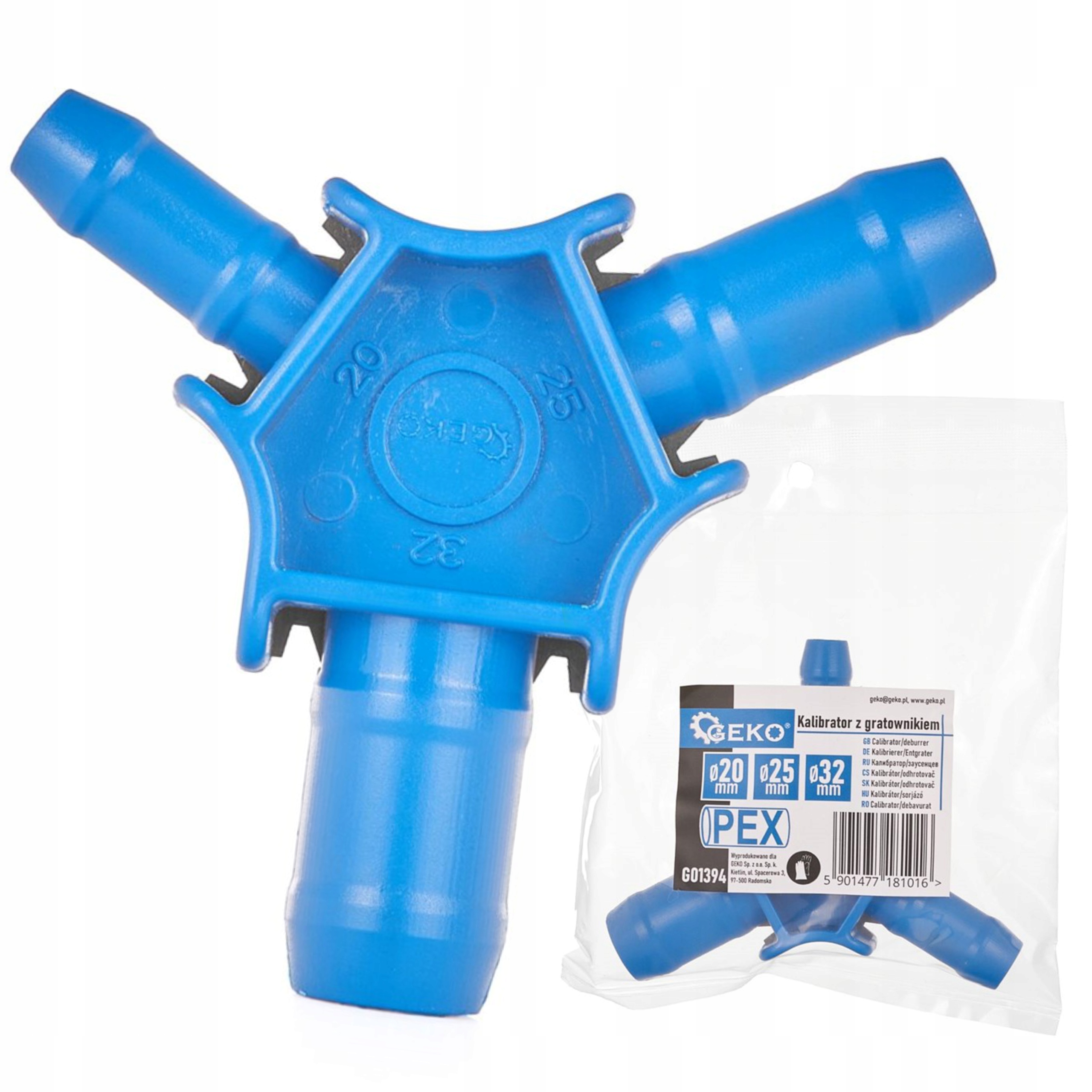 GEKO KALIBRATOR Z GRATOWNIKIEM DO RUR PE 20-25-32MM WYGŁADZACZ G01394