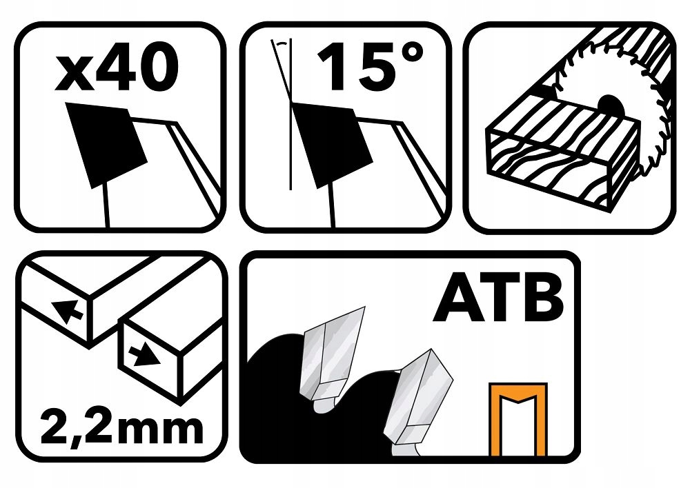 POWERMAT TARCZA WIDIOWA DO DREWNA 160x20 40z TDD-160x20x40Z