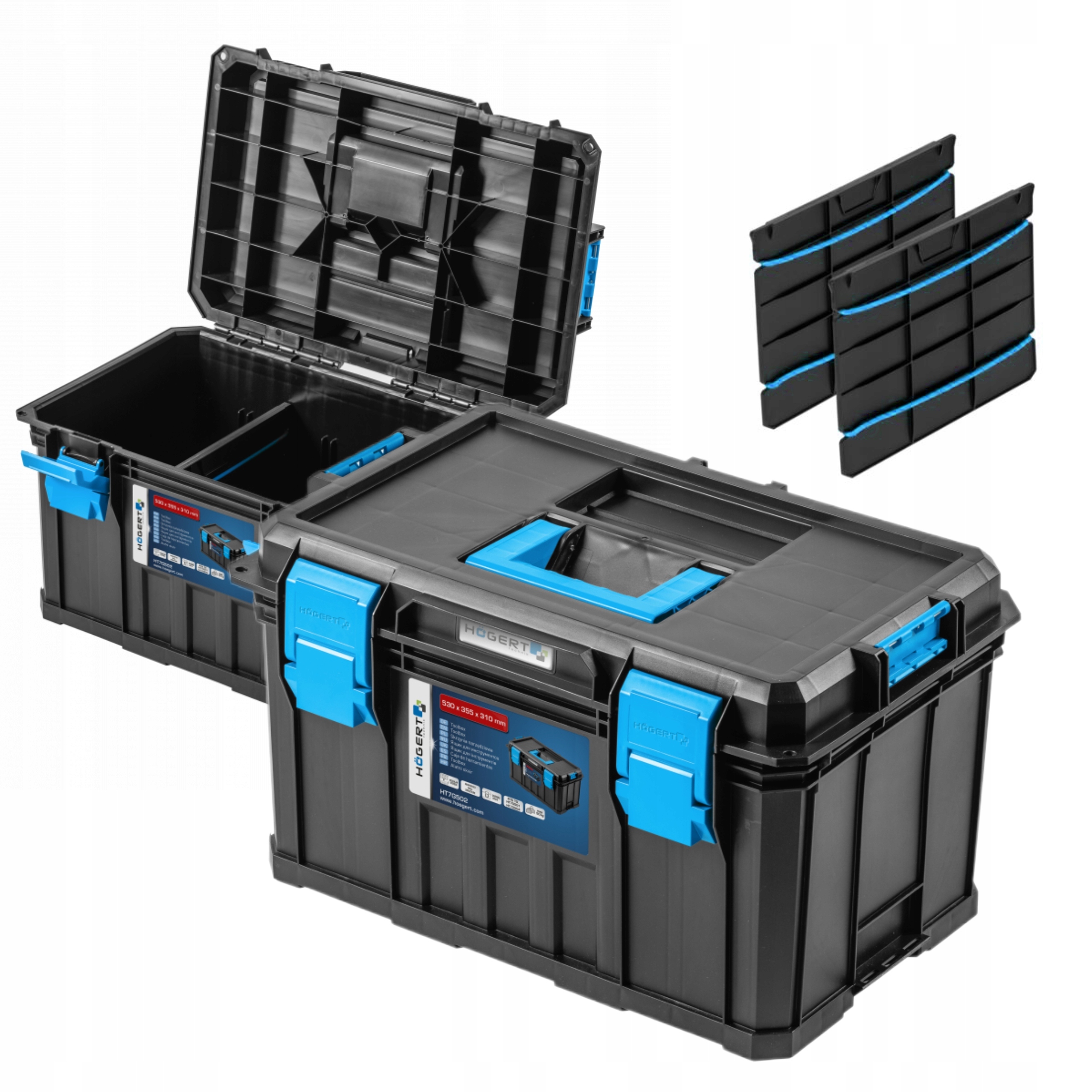 HOGERT SKRZYNKA NARZĘDZIOWA MODUŁOWA 53x 35x 35cm ORGANIZER DO PRZENOSZENIA