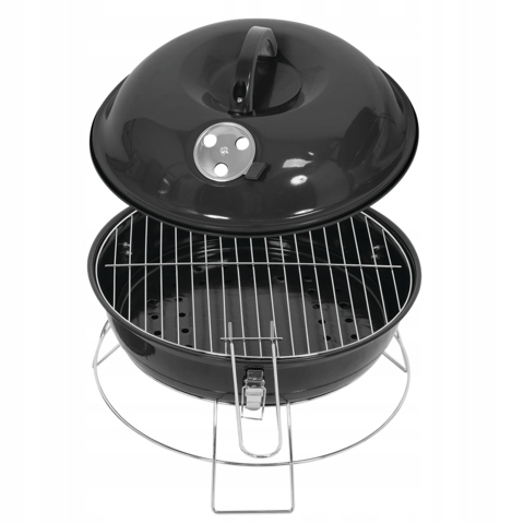LUND GRILL WĘGLOWY TURYSTYCZNY PRZENOŚNY Z POKRYWĄ RUSZT OKRĄGŁY 36CM 99921
