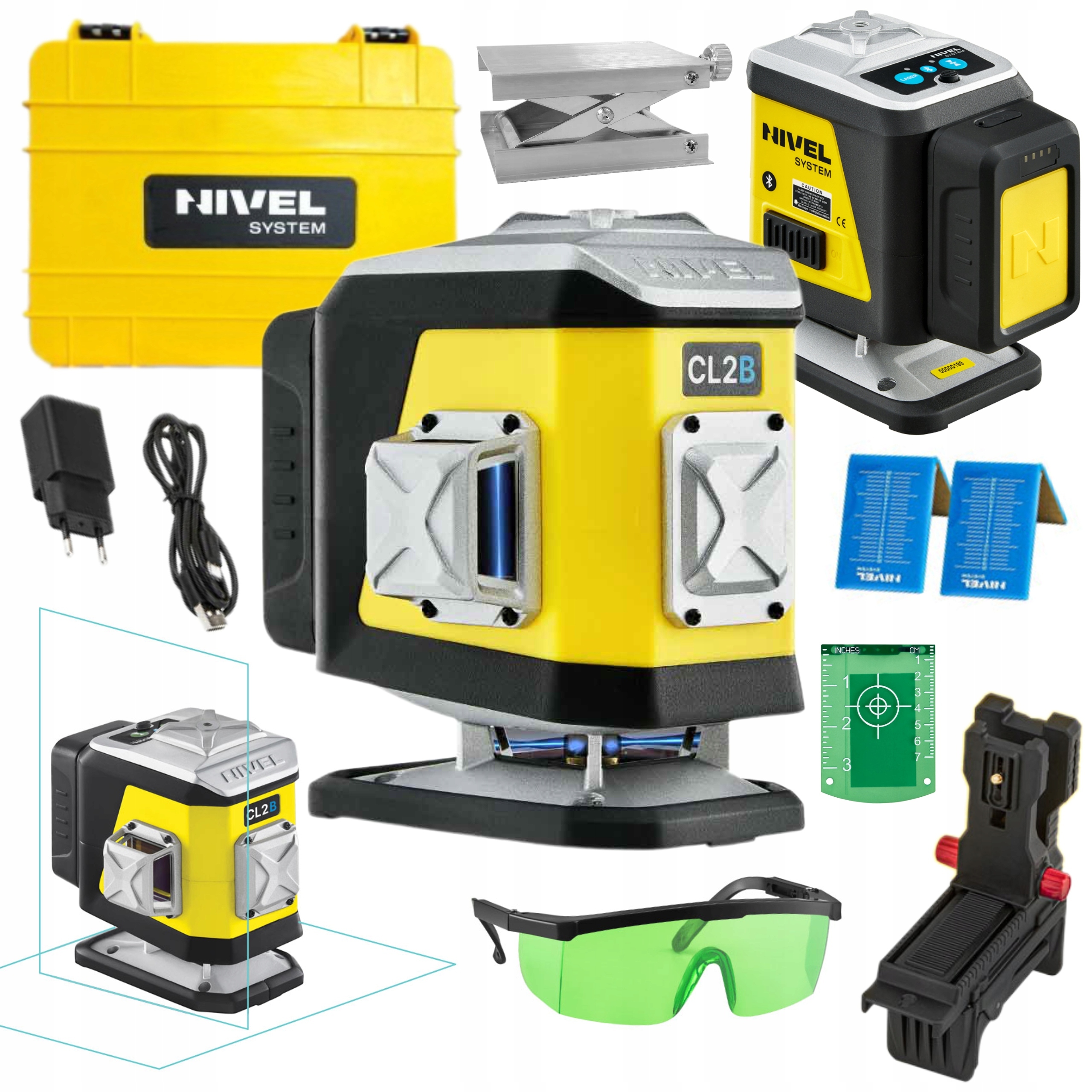 NIVEL SYSTEM LASER KRZYŻOWY NIEBIESKI CL2B WALIZKA AKCESORIA STATYW SJJM1EX