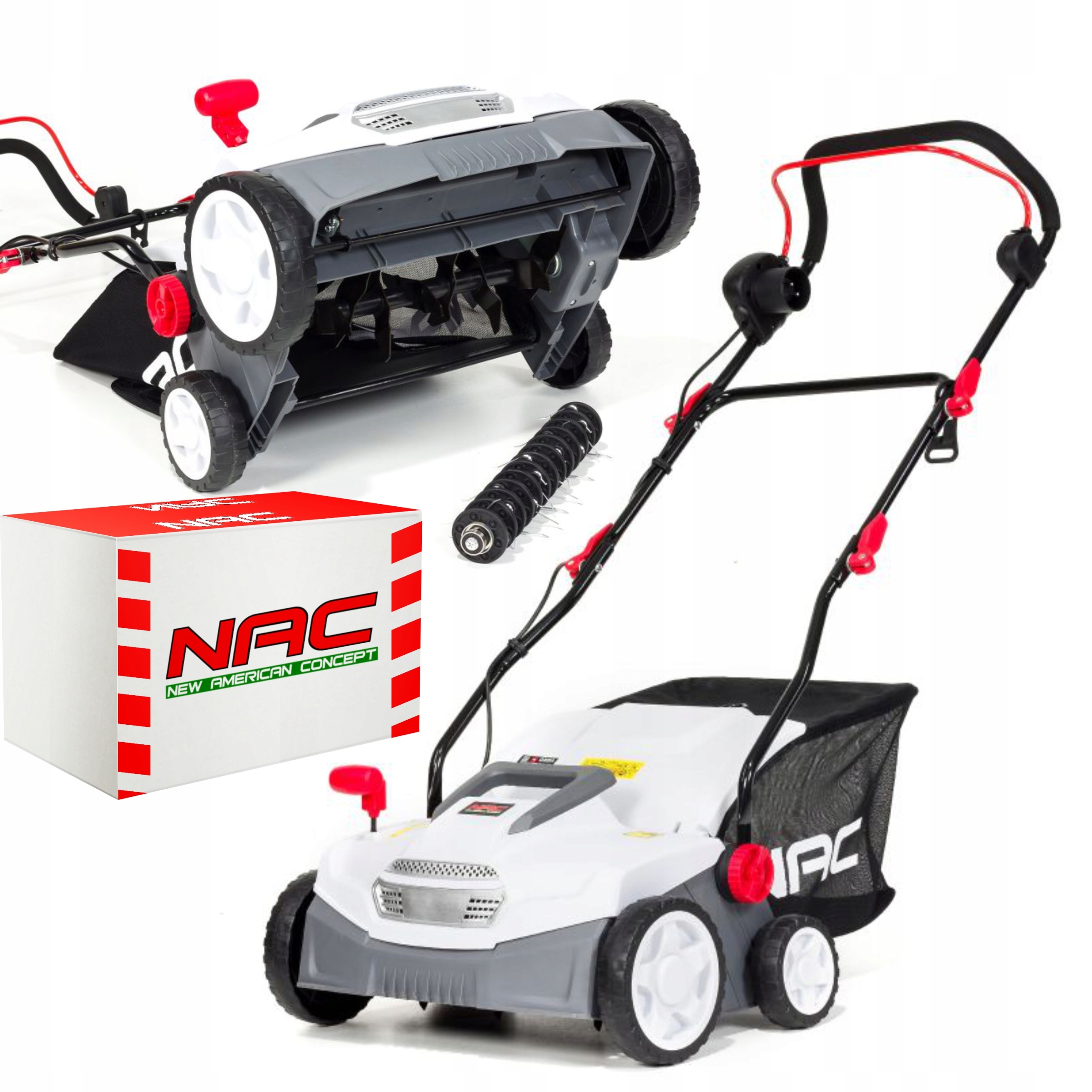 NAC AERATOR WERTYKULATOR 36cm ELEKTRYCZNY 1500 W KOSZ 45 L SCE150-DT +P 10m