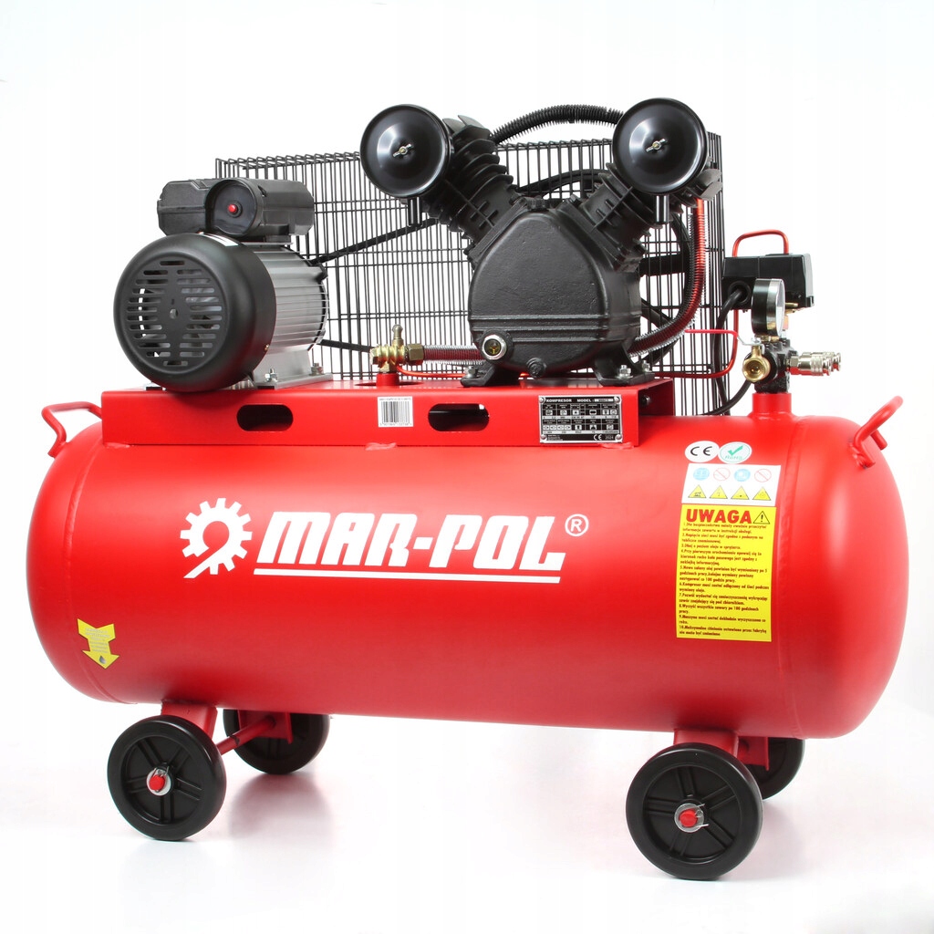 KOMPRESOR OLEJOWY SPRĘŻARKA ZBIORNIK 100L 3HP 2 TŁOKI 2 x 65mm UDT M88415