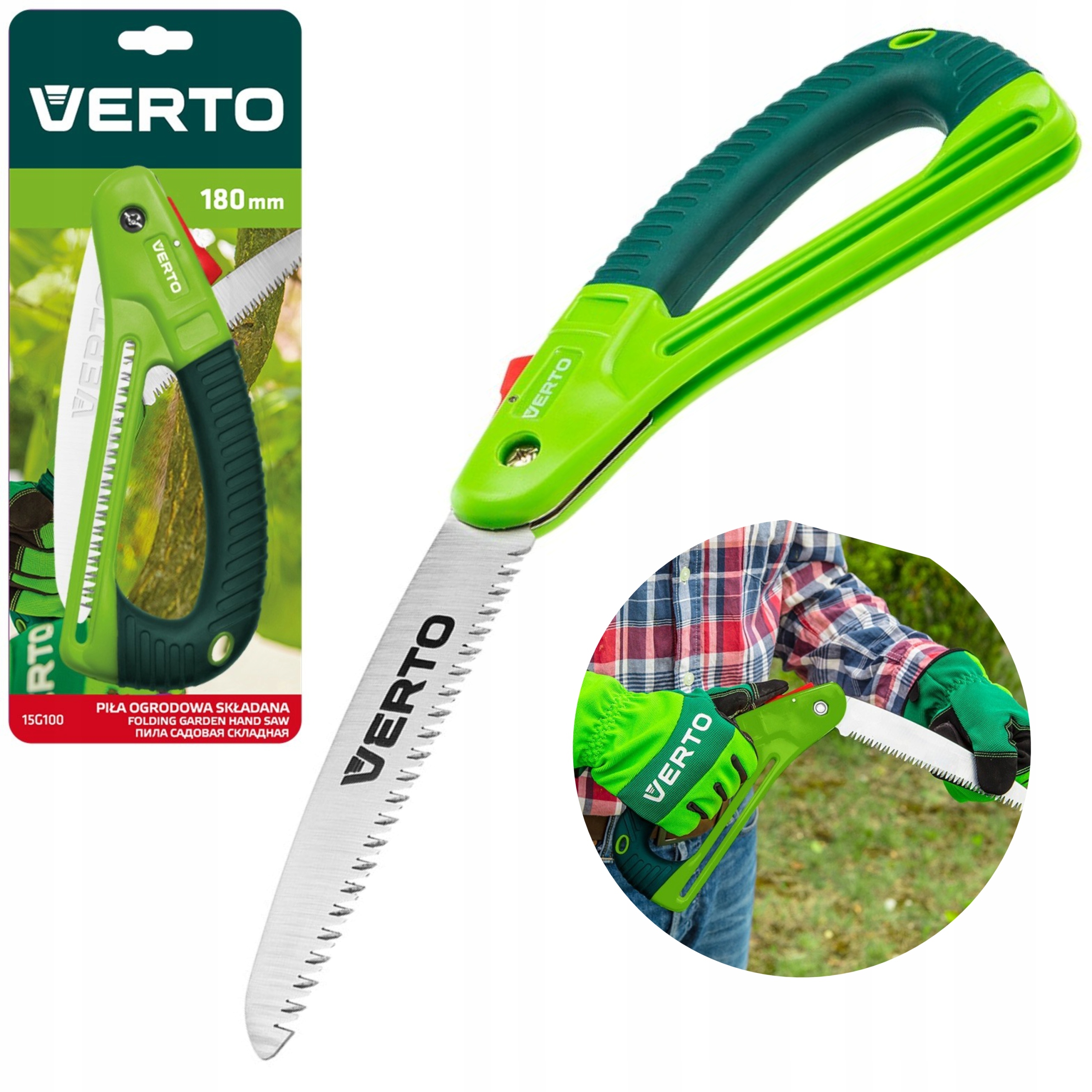 PIŁA OGRODOWA SKŁADANA DO GAŁĘZI VERTO 15G100