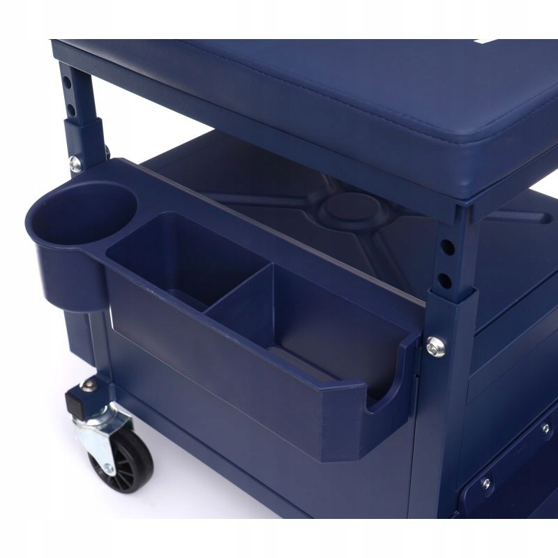 TABORET STOŁEK WARSZTATOWY NA KÓŁKACH 1X SZUFLADA SCHOWEK 3X PÓŁKI KD10761