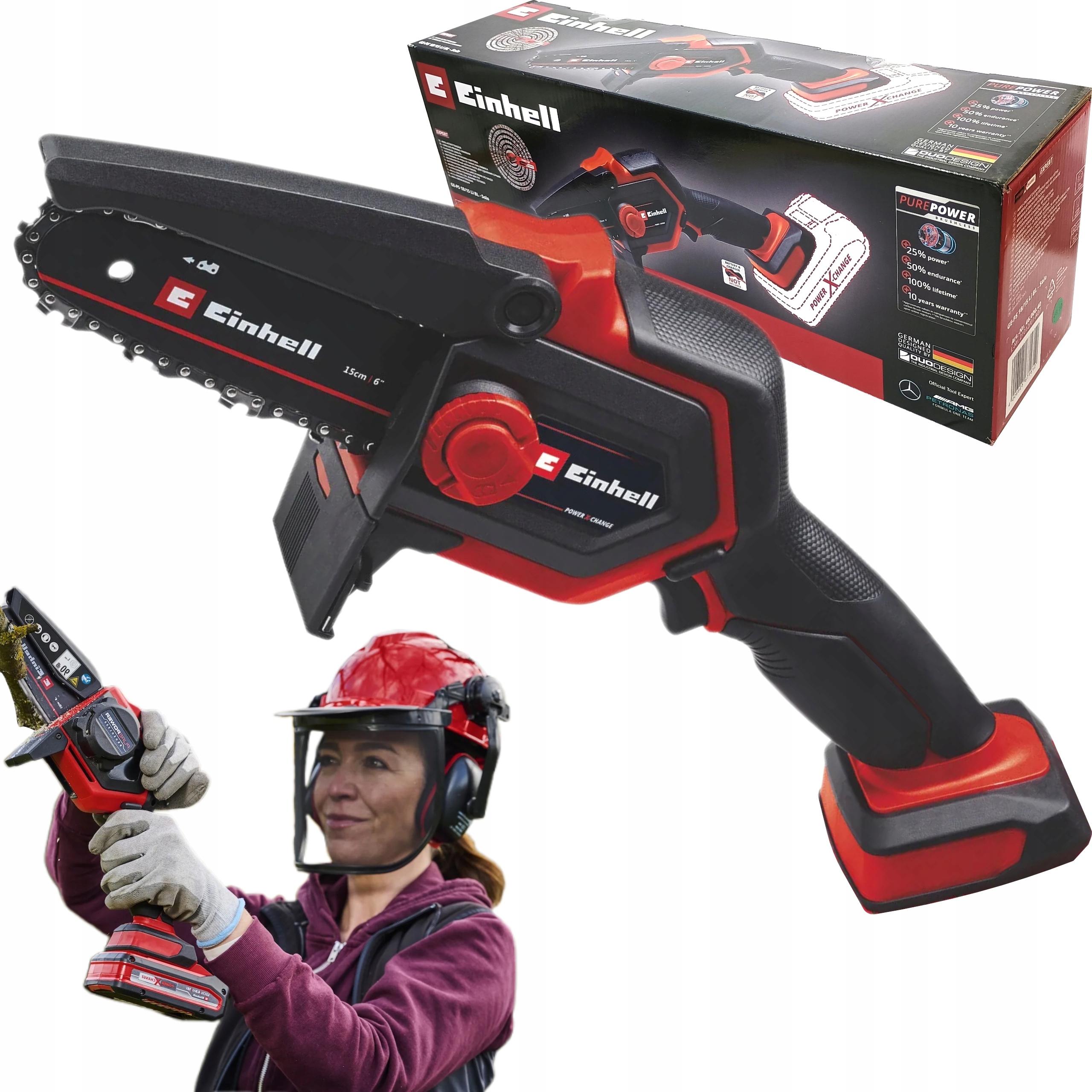 EINHELL PIŁA ŁAŃCUCHOWA PILARKA 6,2" AKUMULATOROWA 18V GE-PS 18/15 Li BL-So