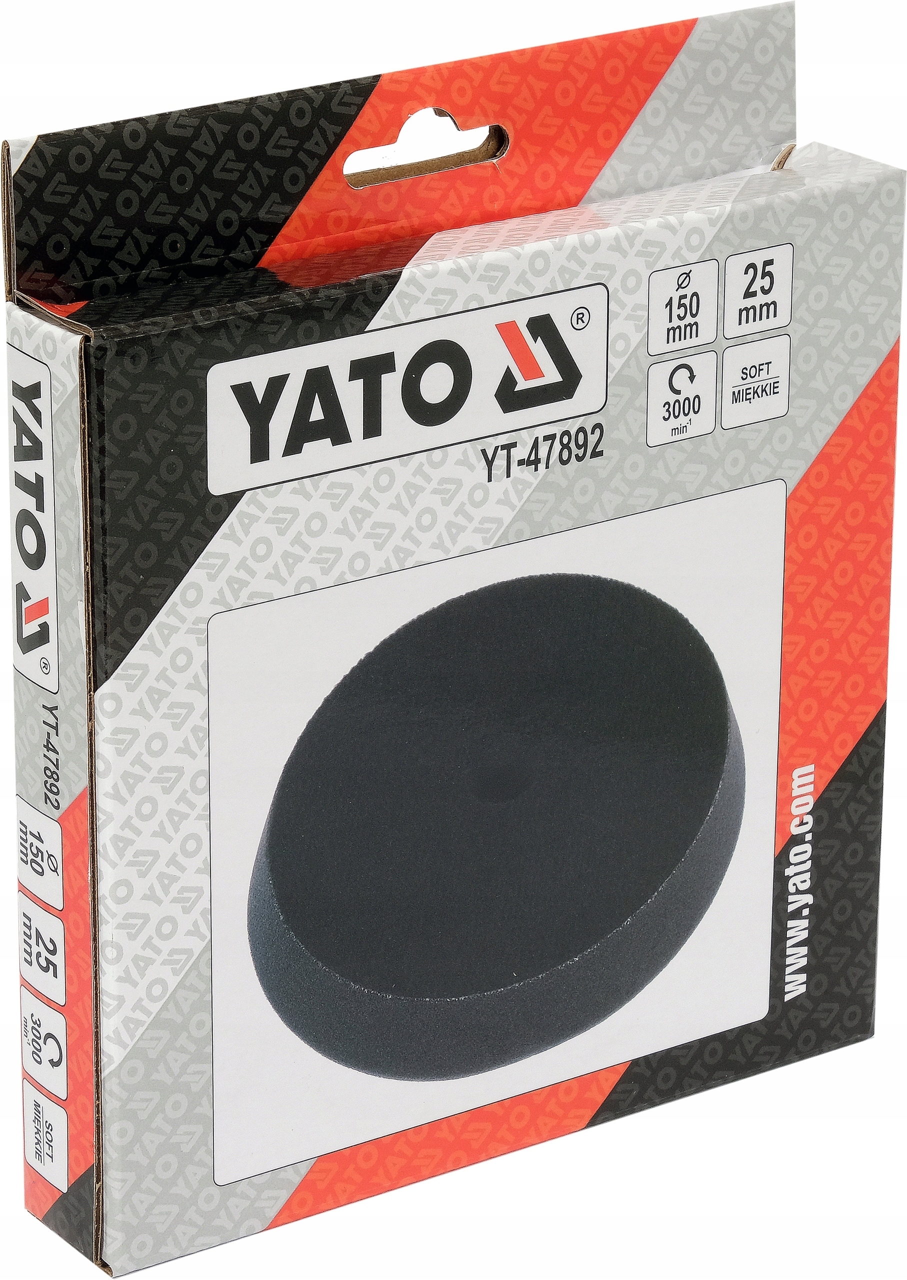 GĄBKA PAD POLERSKI NA RZEP 130x150MM MIĘKKA YATO