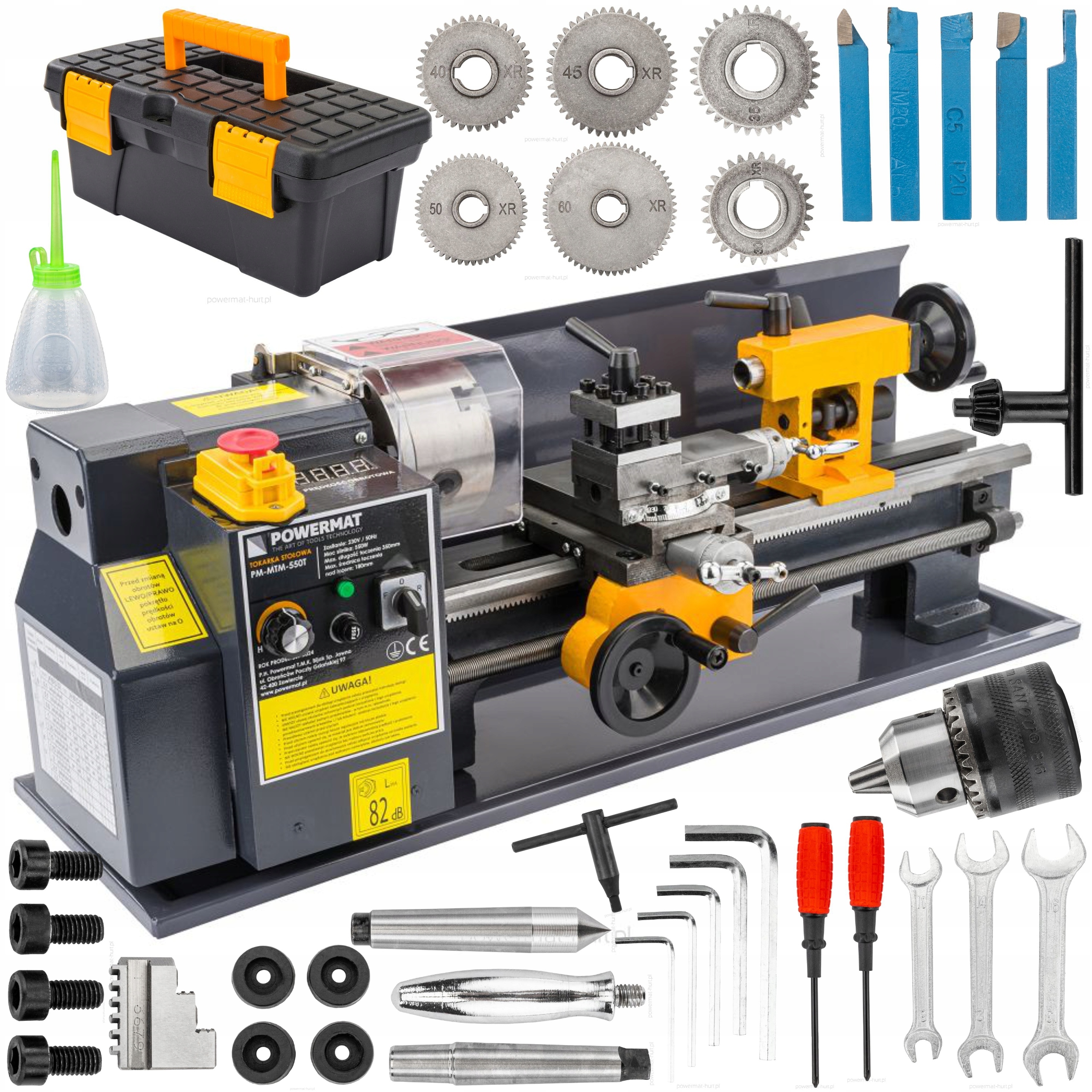 MINI TOKARKA STOŁOWA DO METALU DREWNA OBRABIARKA 0-2500 obr./min +AKCESORIA