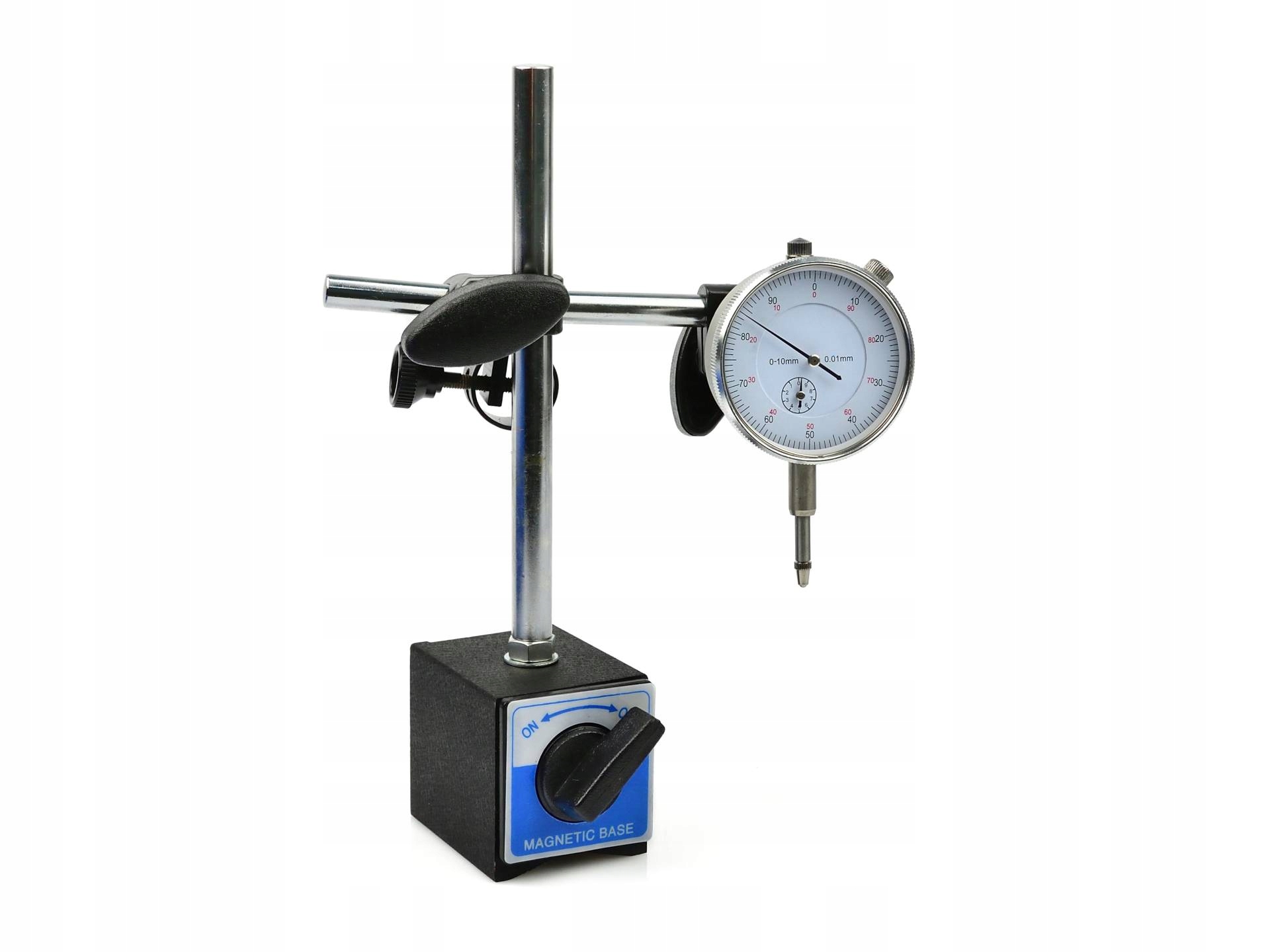ZESTAW CZUJNIK ZEGAROWY NA STATYWIE MAGNETYCZNYM 0-10mm WALIZKA GEKO G02624