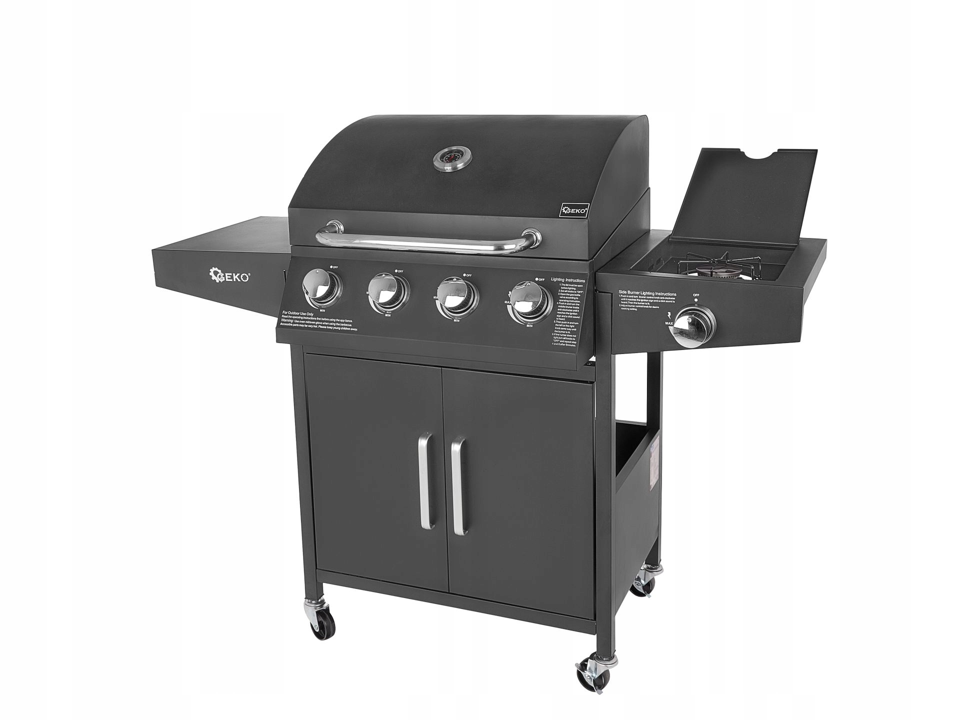 GEKO GRILL GAZOWY 5 PALNIKÓW 4+1 15KW TERMOMETR REGULACJA G80516