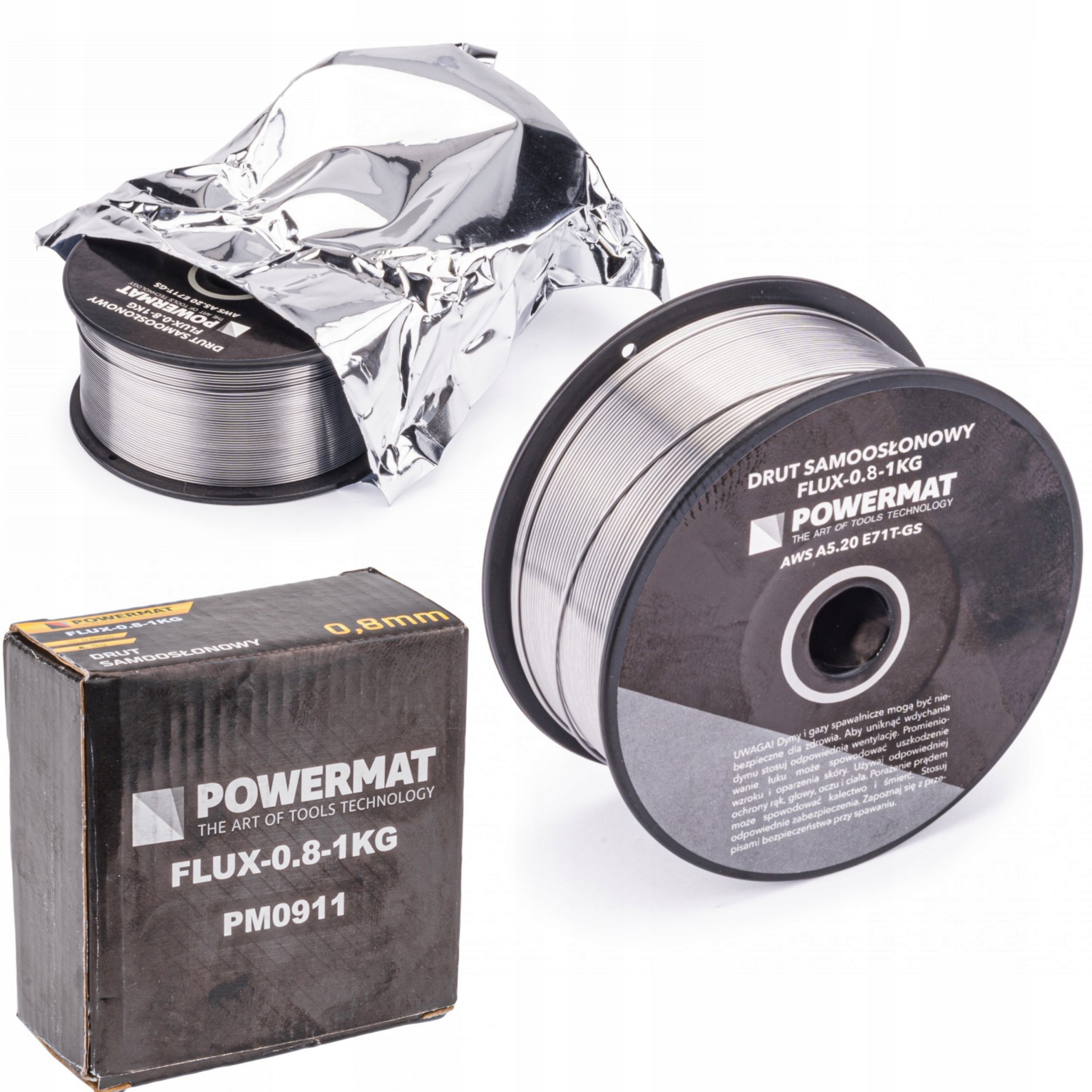 DRUT SPAWALNICZY SAMOOSŁONOWY FLUX 0,8MM 1KG FCAW