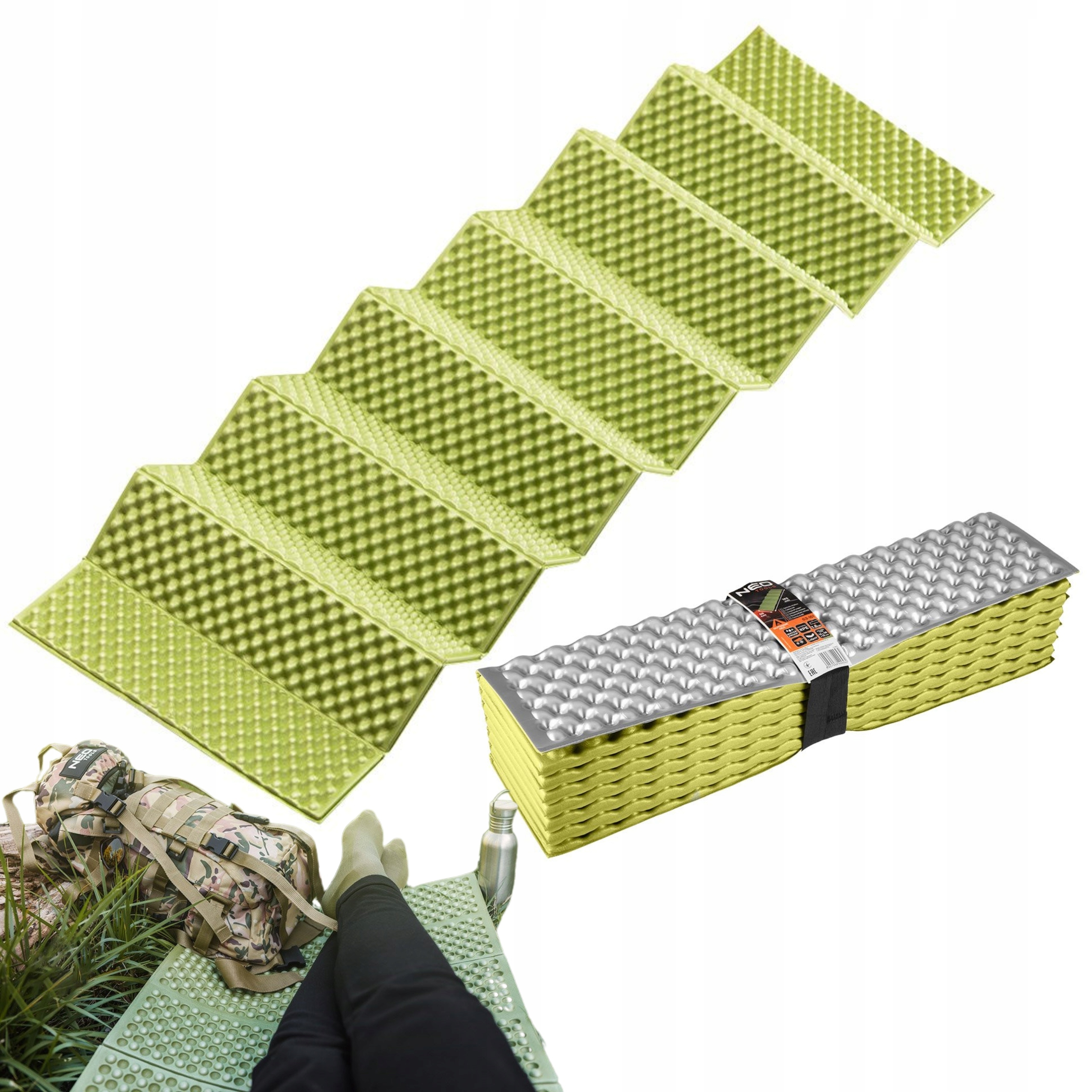 NEO TOOLS KARIMATA MATA SKŁADANA DO SIEDZENIA 185x56cm WATERPROOF 63-161