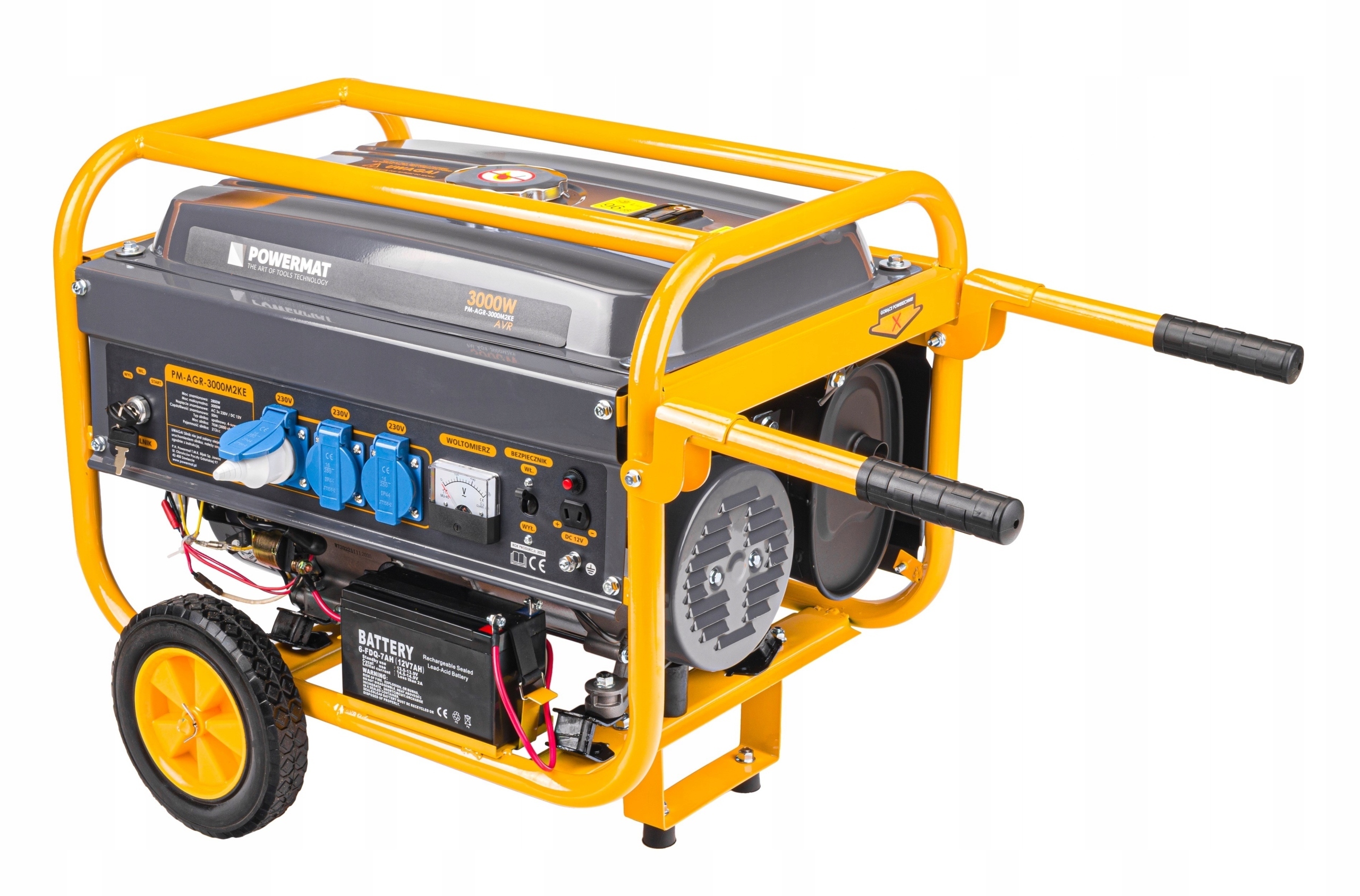 AGREGAT PRĄDOTWÓRCZY SPALINOWY 4-SUW 3000W AVR ROZRUCH AGR-3000M2KE +2x0,6L