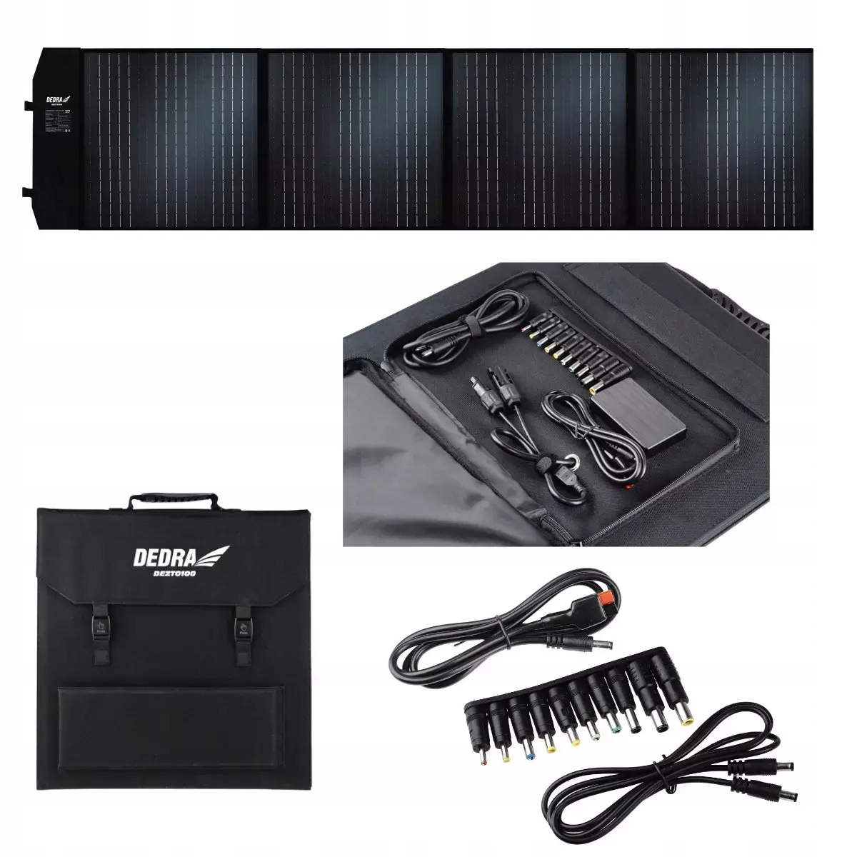 DEDRA PANEL SOLARNY 100W USB C DC IP65 ŁADOWARKA SŁONECZNA USB DEZT0100